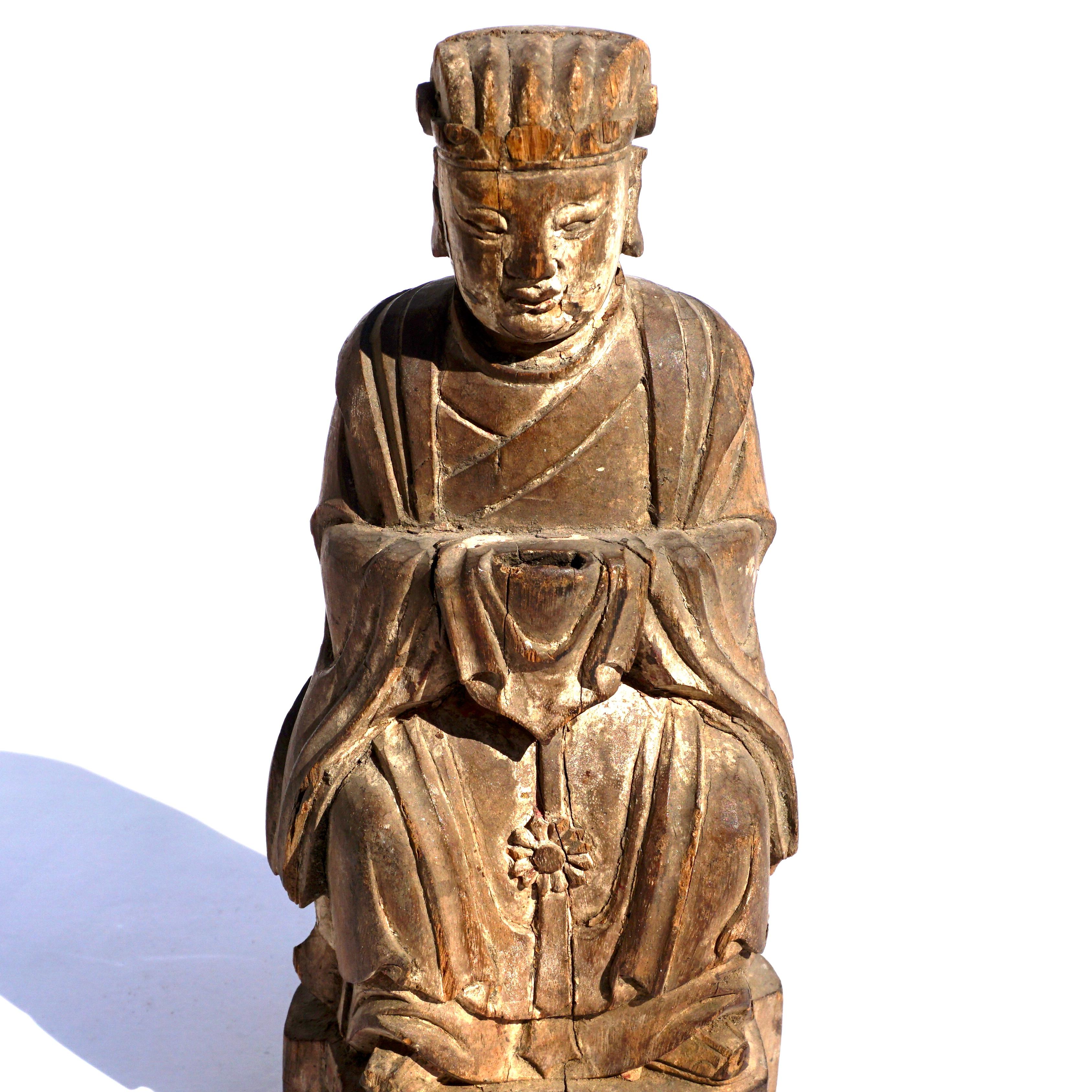 Chinese Daoist Buddha Figure Late Ming Early Qing Dynasty 2