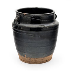 Chinese Dark Glaze Kitchen Jar, circa 1900