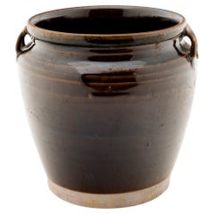Chinese Dark Glazed Kitchen Jar, c. 1900
