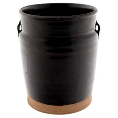 Vaso da cucina cinese a vernice scura, 1900 ca.