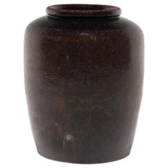 Chinese Dark Glazed Pickling Pot, circa 1900