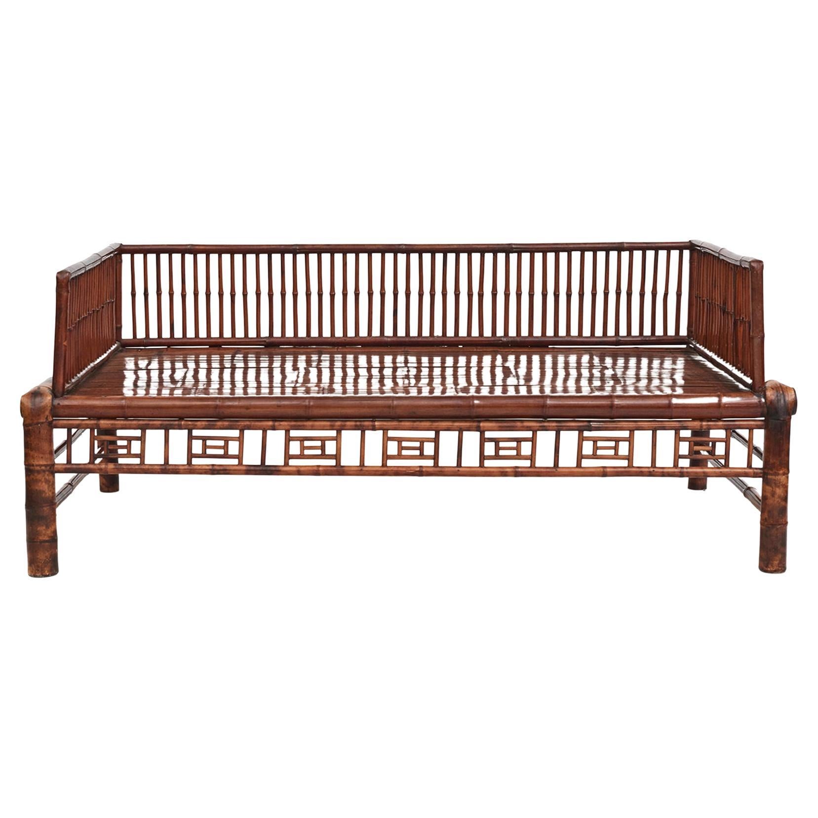Chinese Daybed "Tiger bamboo" For Sale