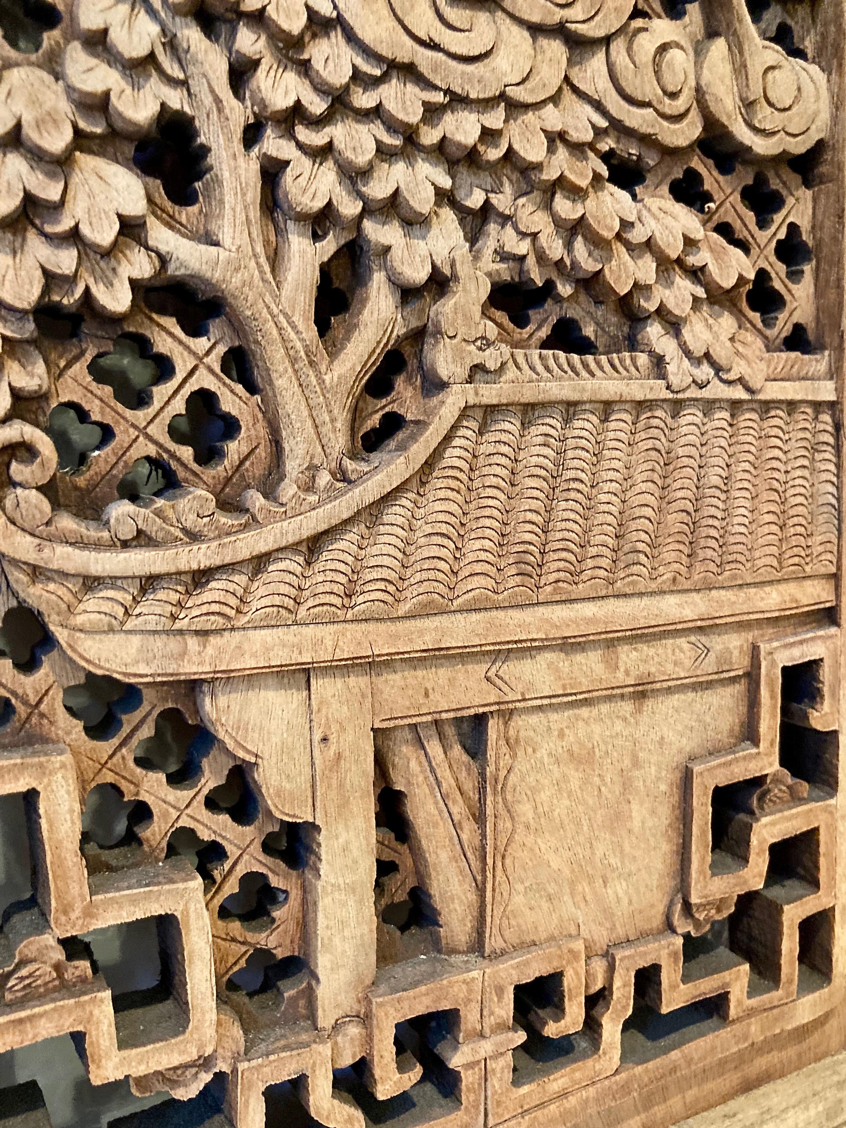 Chinese Decorative Panel In Good Condition For Sale In Sherwood, OR