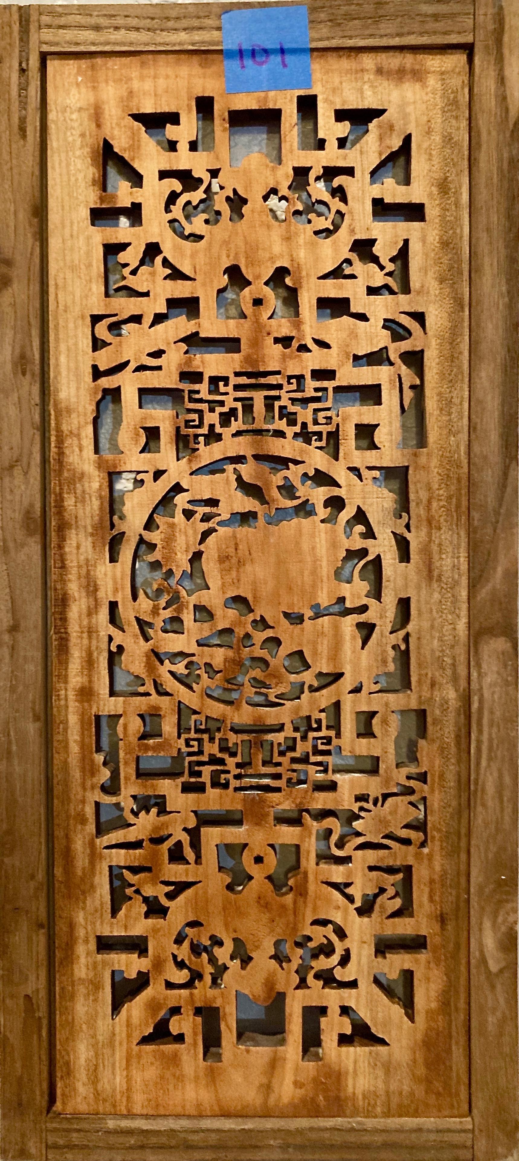 Wood Chinese Decorative Panel For Sale