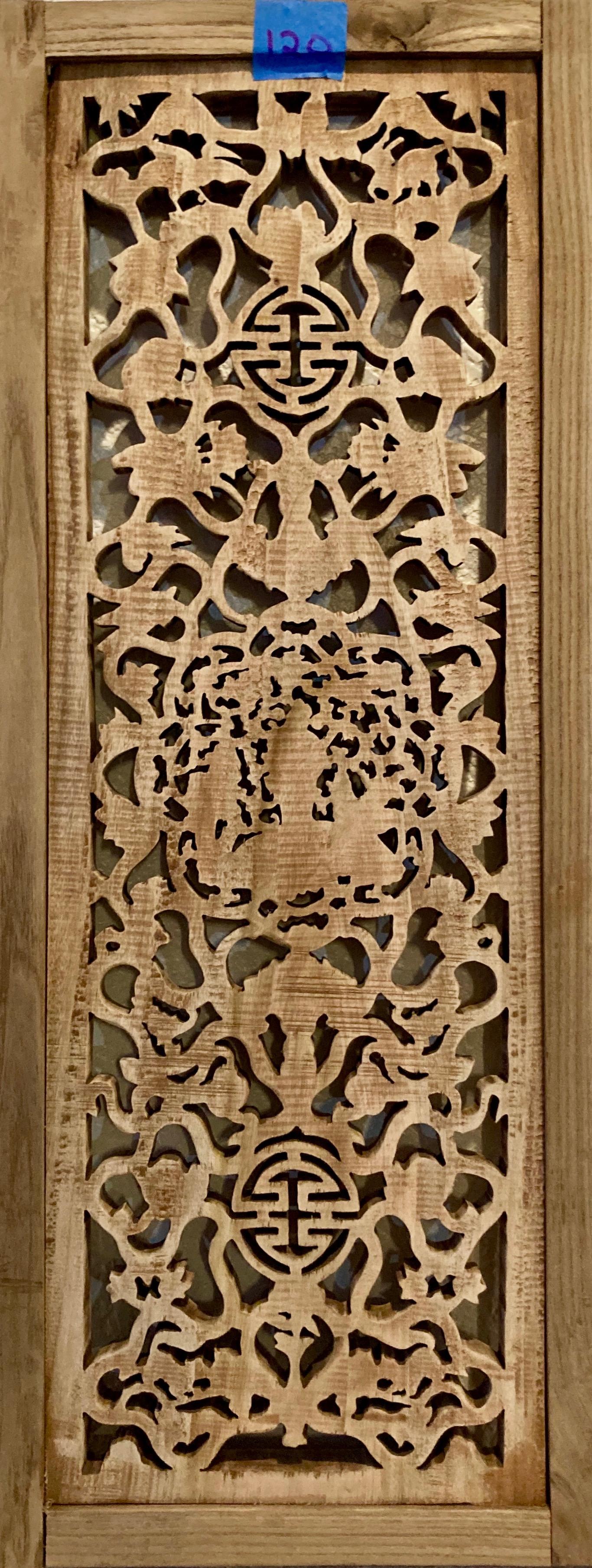 Chinese Decorative Carved Wood Panel For Sale 3