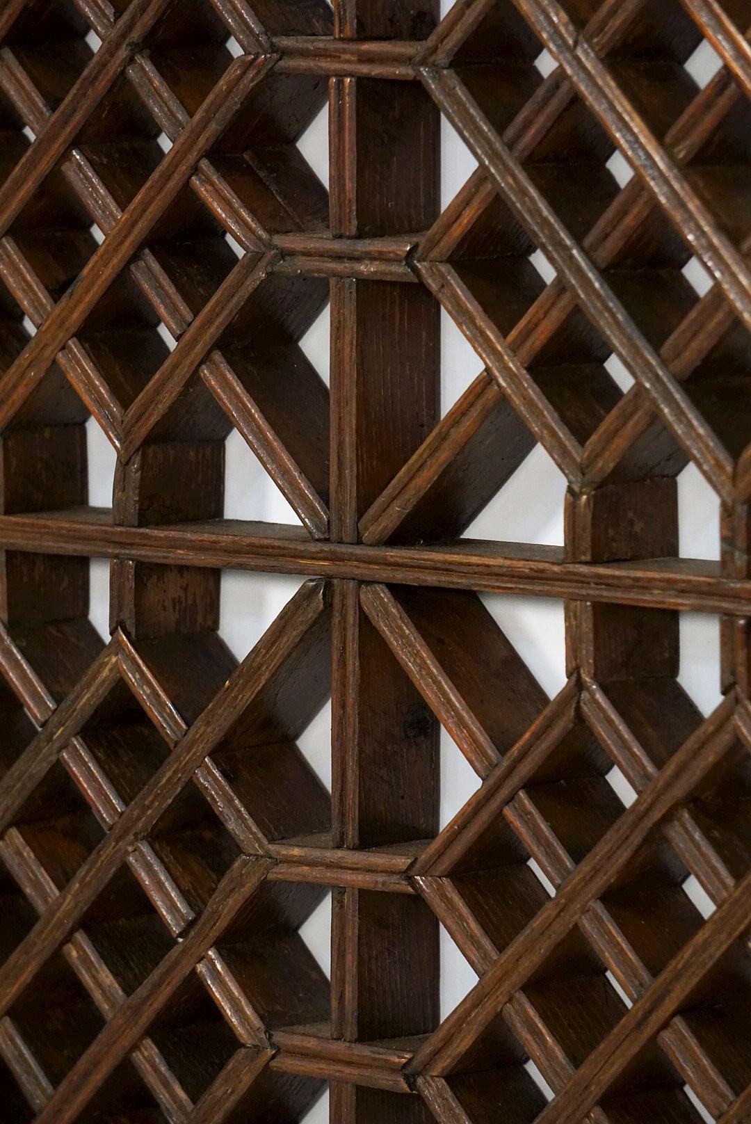 Chinese Decorative Lattice Wood Panels or Window Screens - Sold as a Set 3
