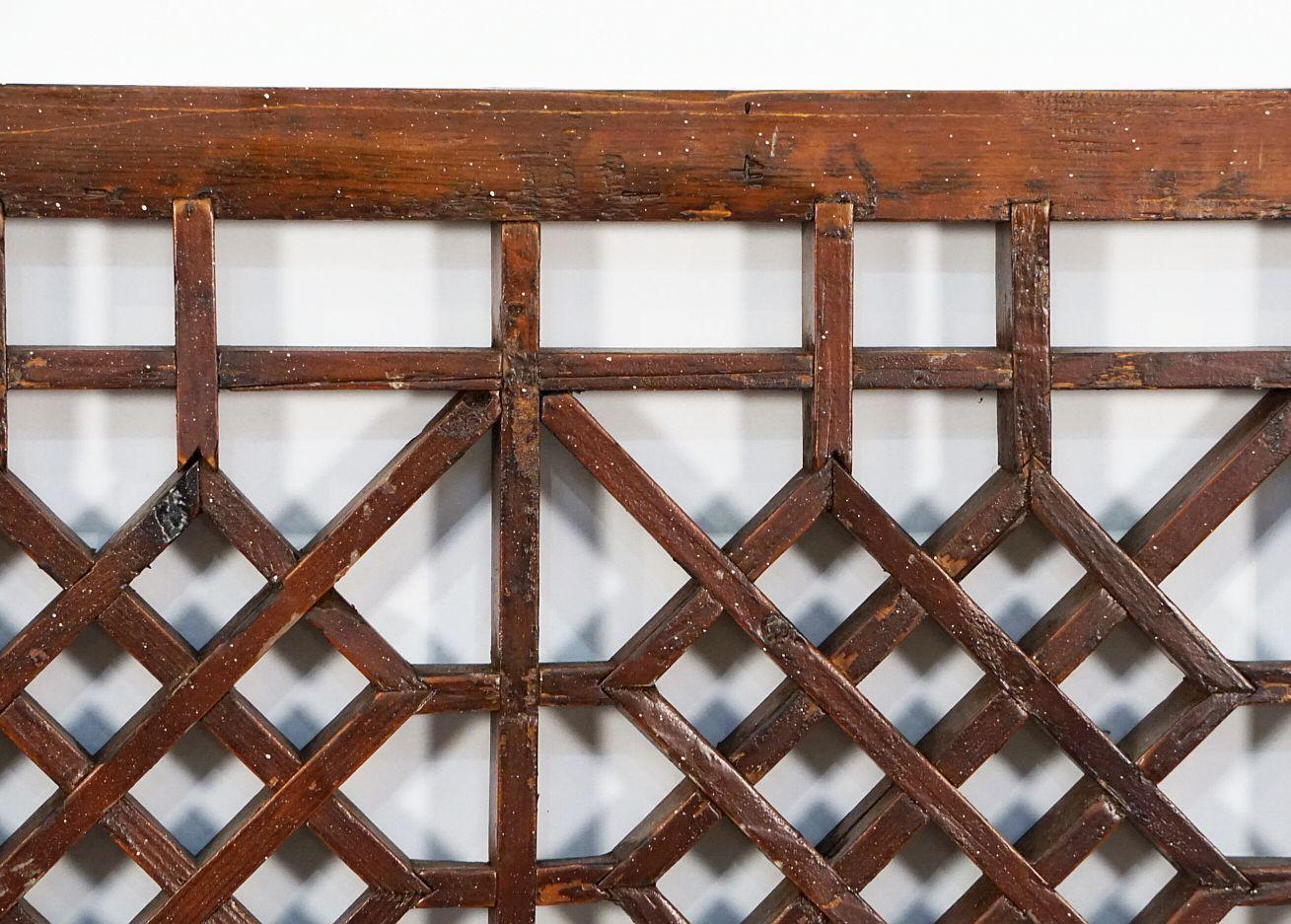 Chinese Decorative Lattice Wood Panels or Window Screens - Sold as a Set 12