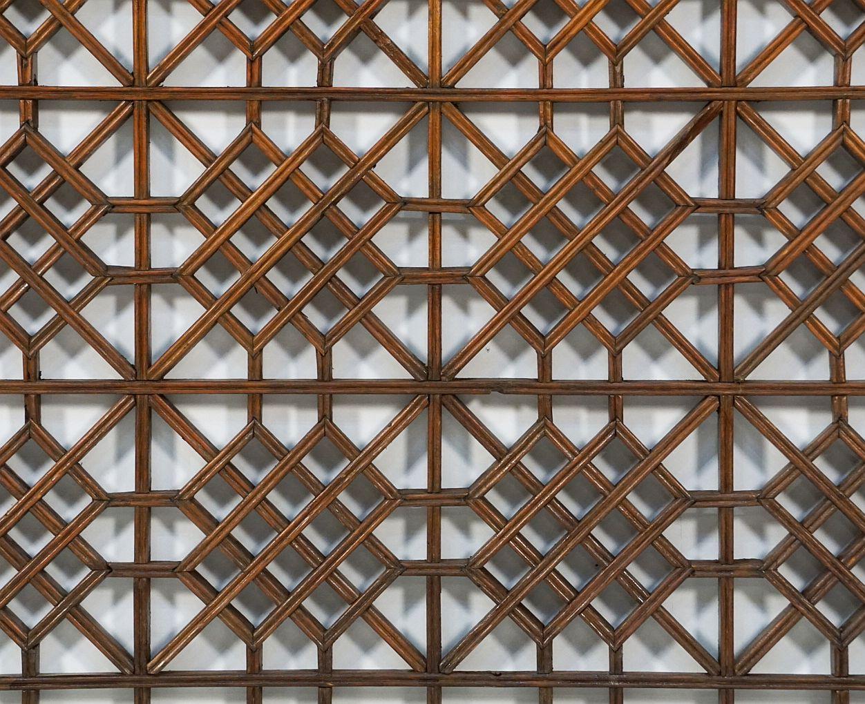 Chinese Decorative Lattice Wood Panels or Window Screens - Sold as a Set 4