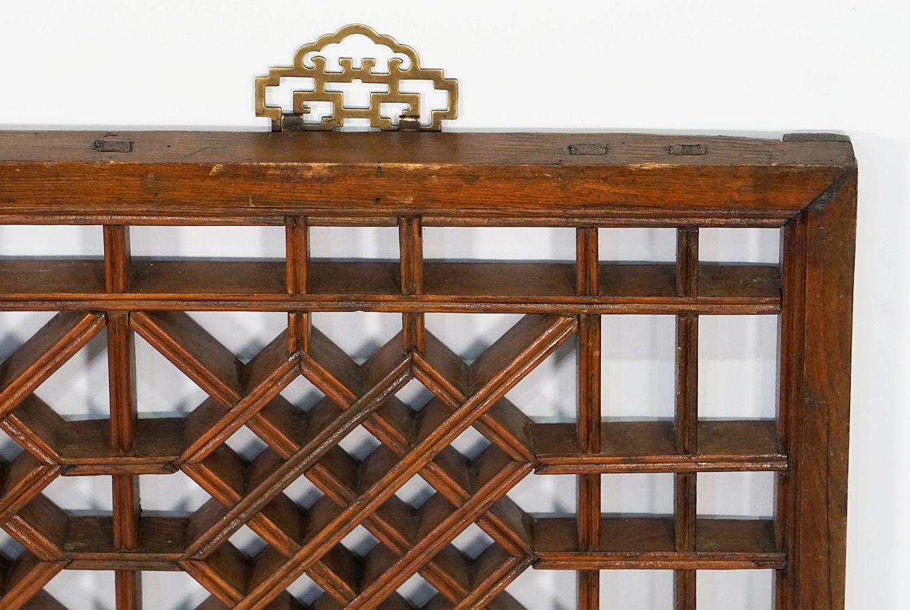 Chinese Decorative Lattice Wood Panels or Window Screens - Sold as a Set 5