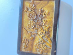 Chinese Decorative or Jewelry Box, in Carved Wood, Trees and Birds Decor, China