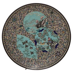 Chinese Decorative Plate with Three Scenes, Qing Dynasty