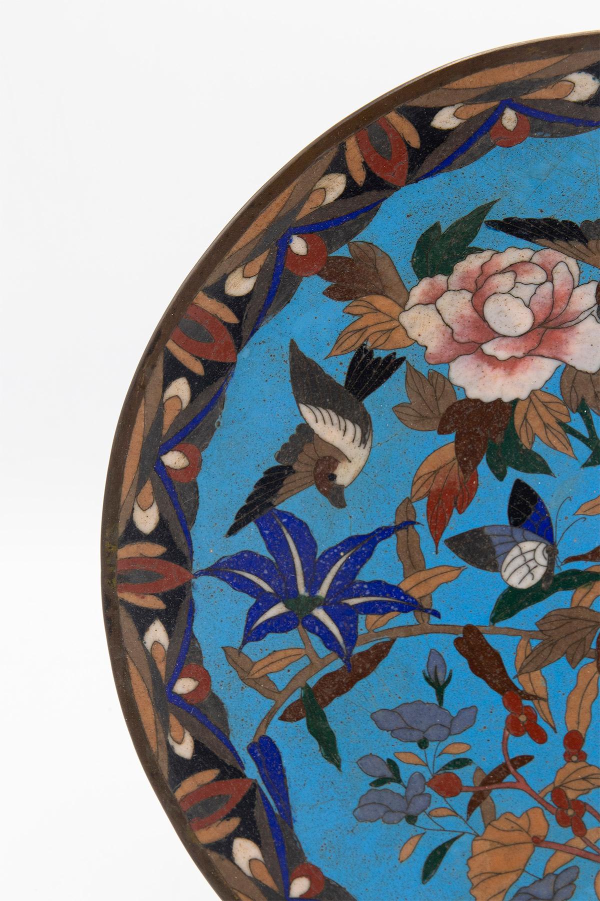 20th Century Chinese Decorative Wall Plate with Peonies