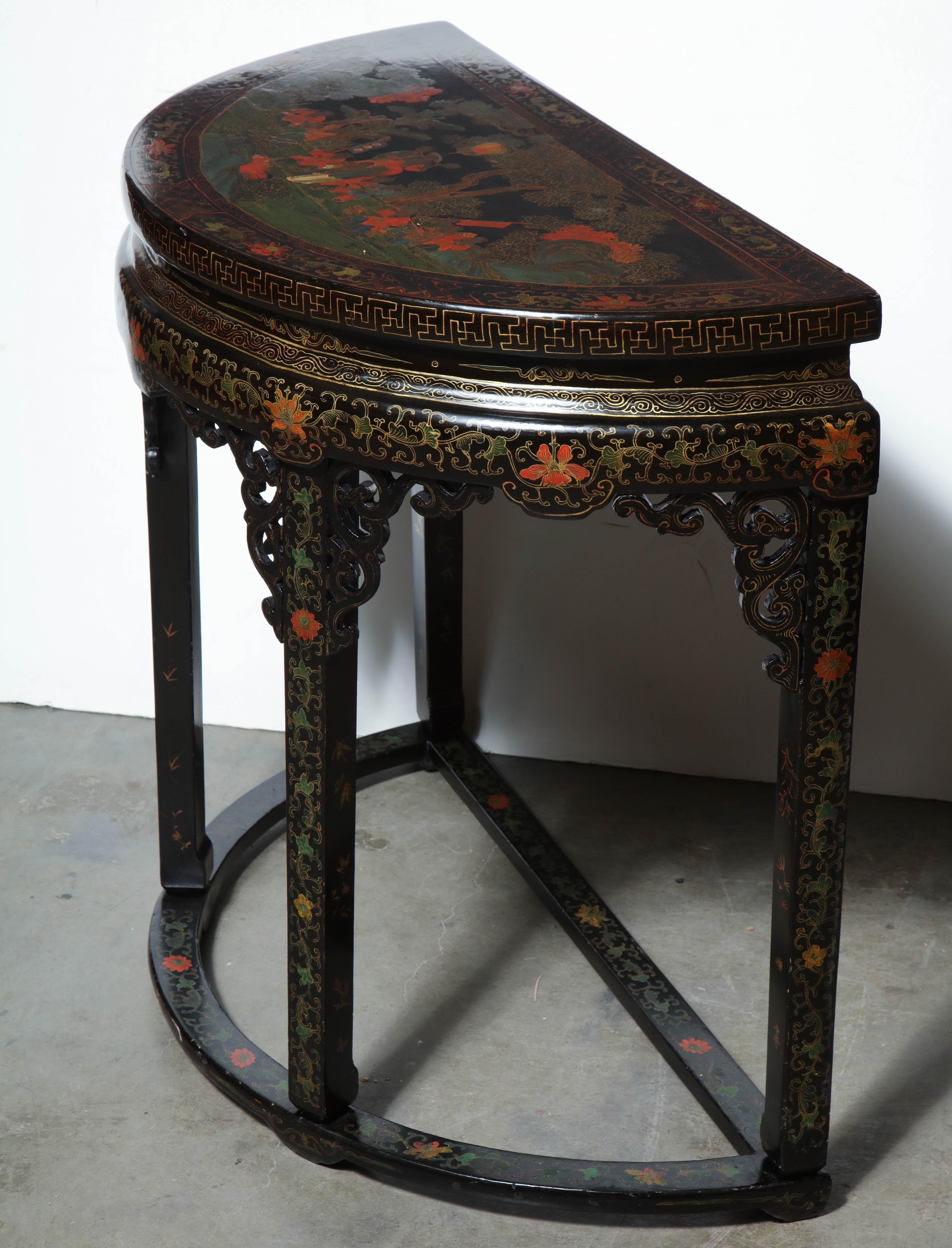 Chinese Demilune Console 6