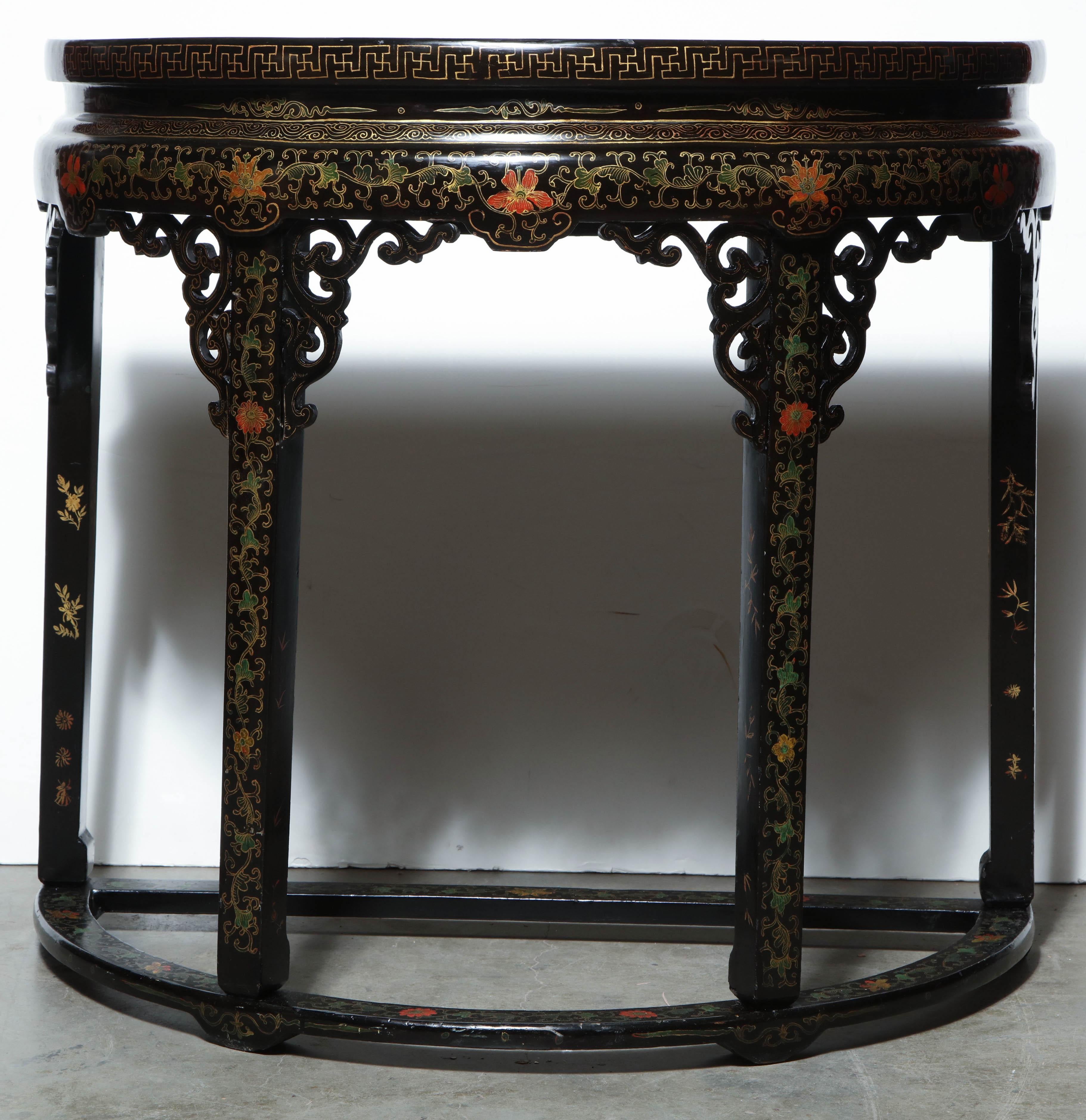 Chinese Demilune Console 7