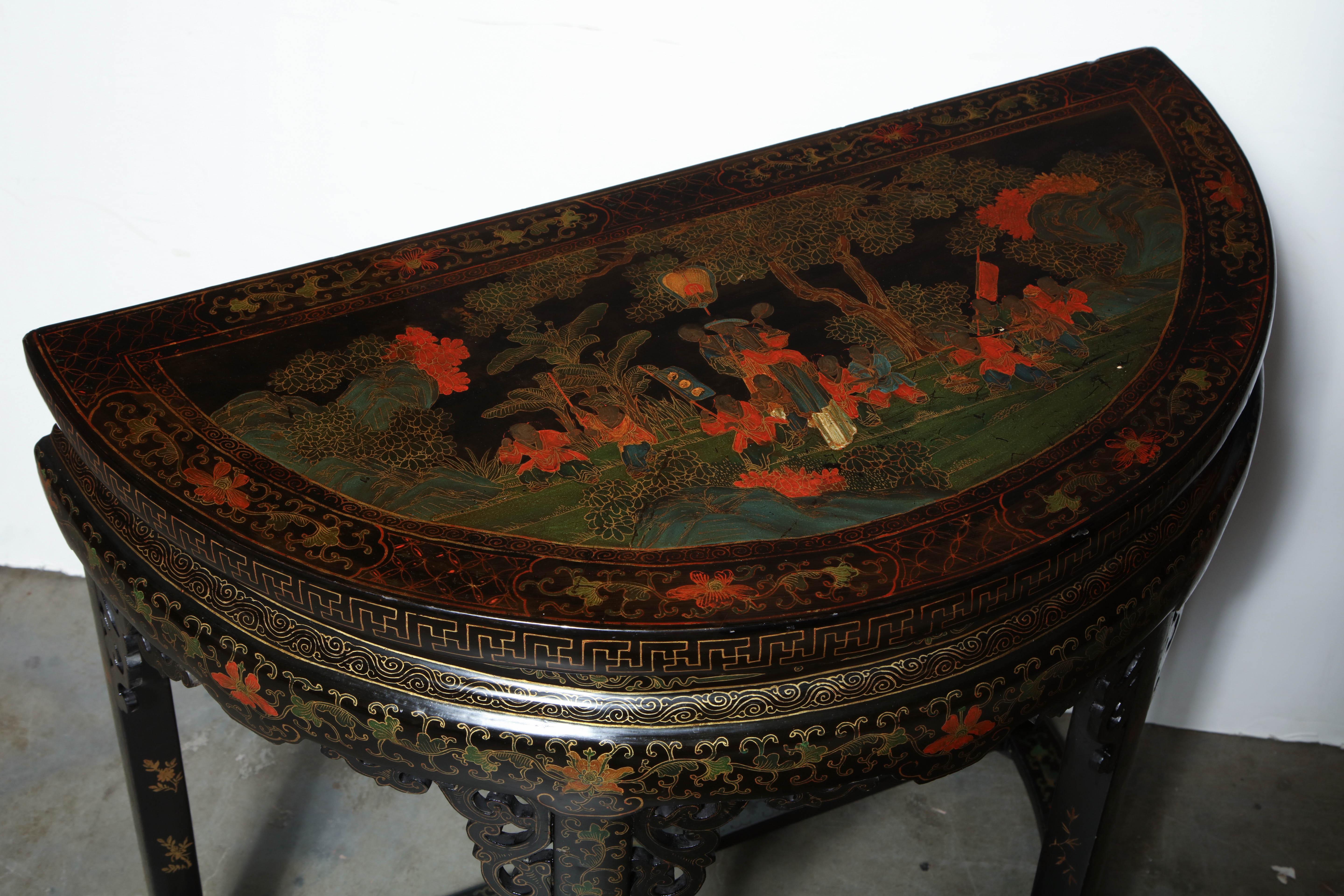 Chinese Demilune Console 2