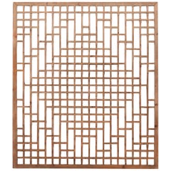 Chinese Diamond Lattice Window Panel, circa 1900