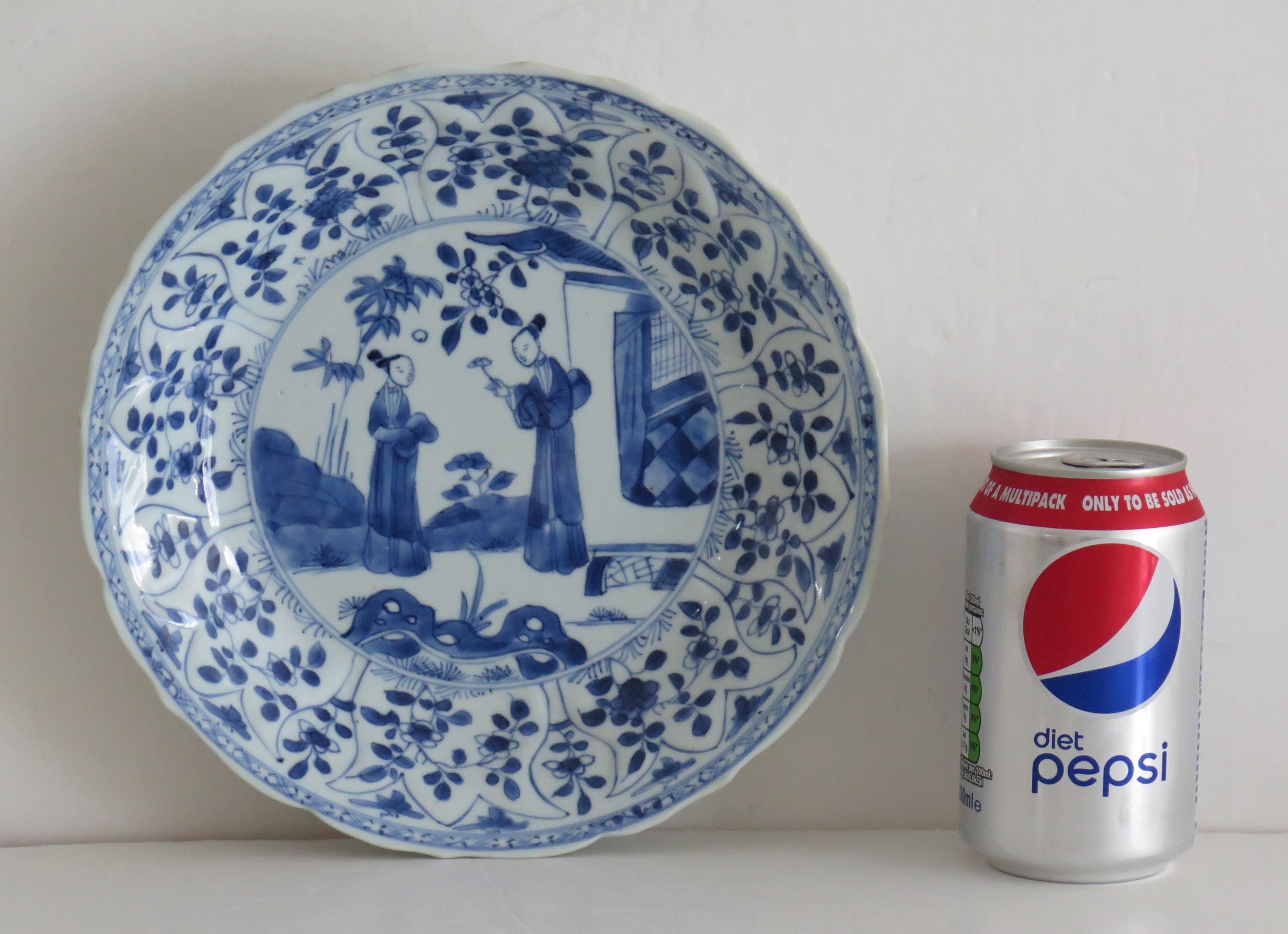 Chinese Dish or Plate Porcelain Blue & White, Late Kangxi or Yongzheg Ca 1720 8