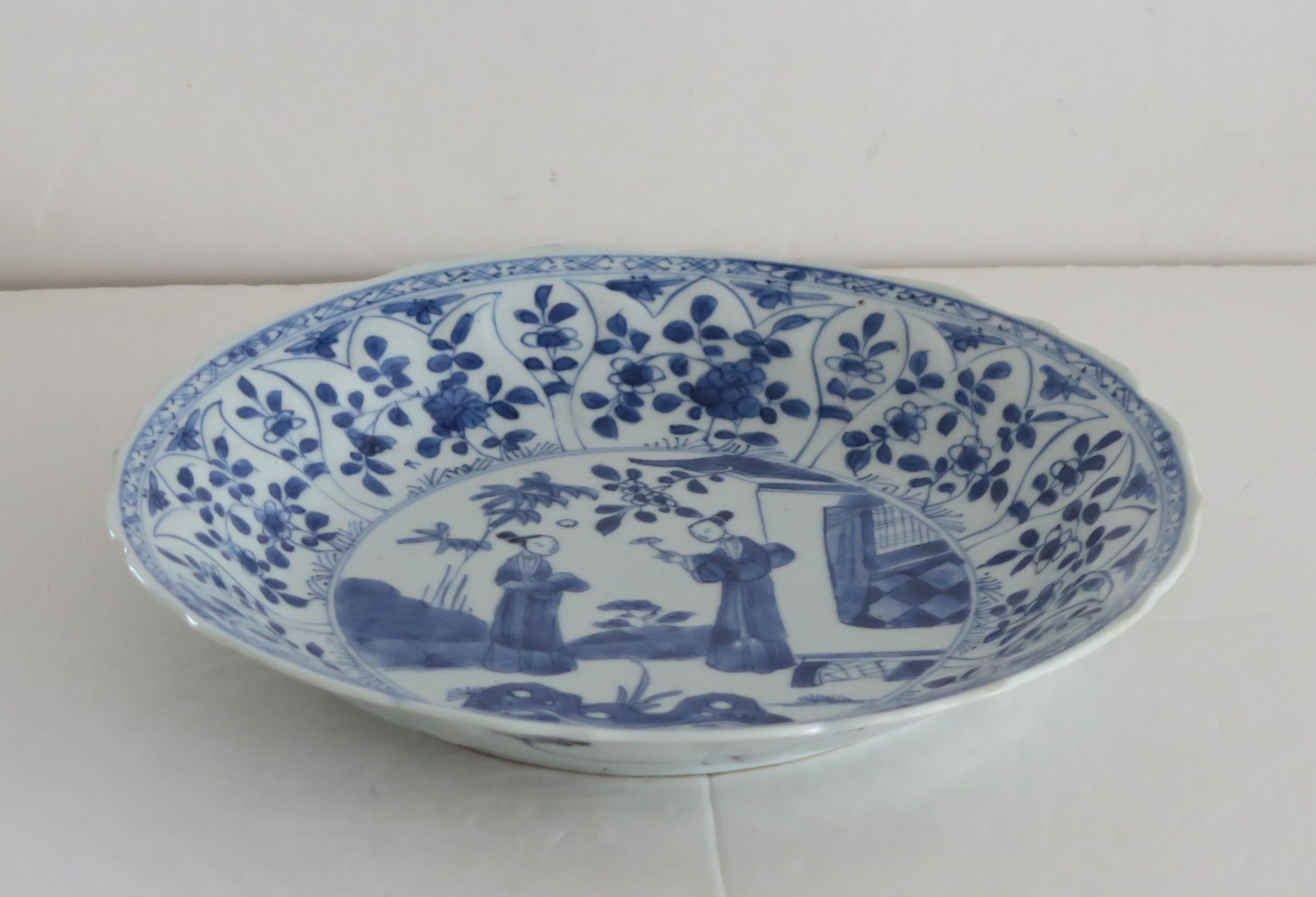 Chinese Dish or Plate Porcelain Blue & White, Late Kangxi or Yongzheg Ca 1720 2