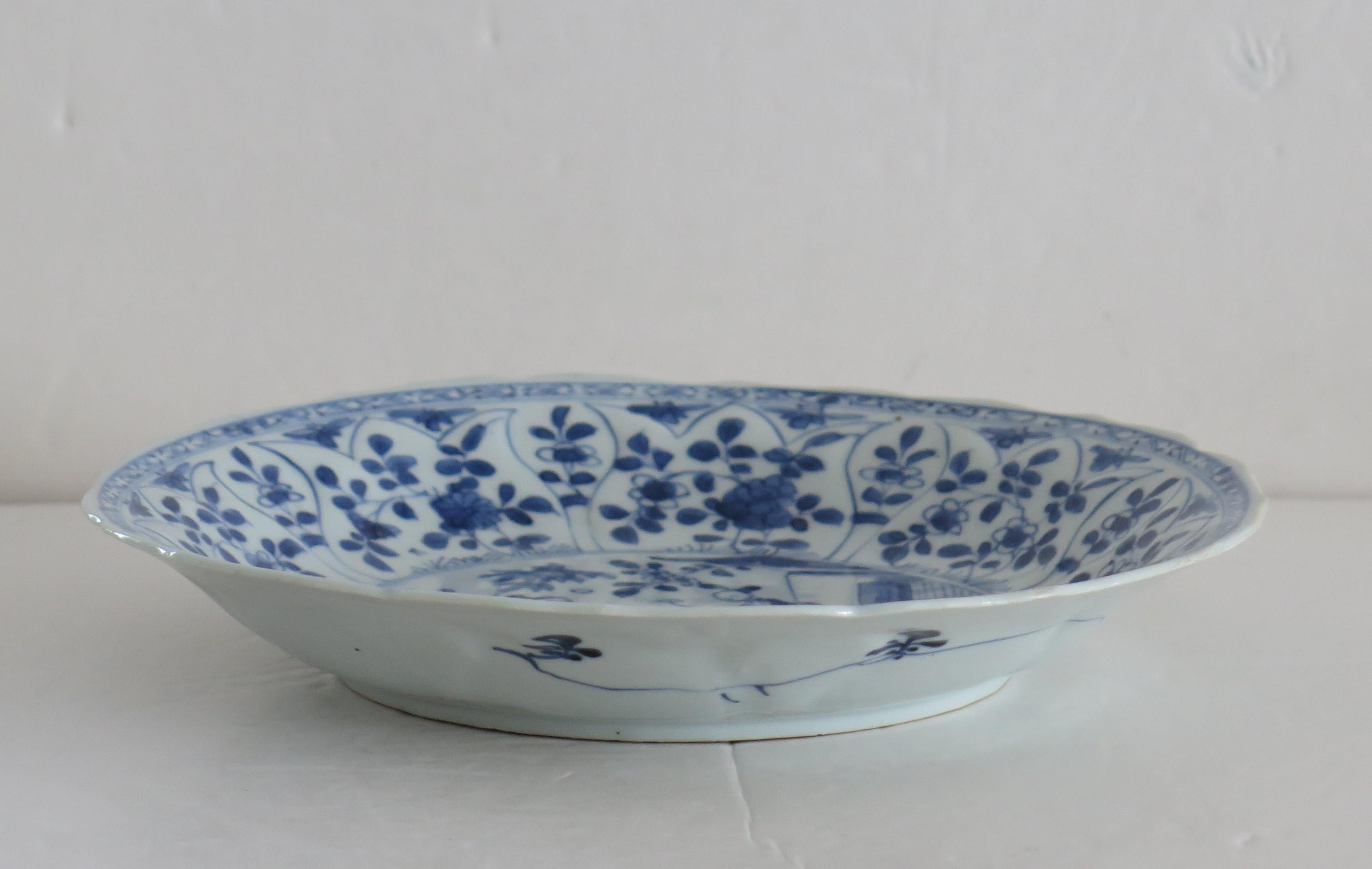 Chinese Dish or Plate Porcelain Blue & White, Late Kangxi or Yongzheg Ca 1720 3