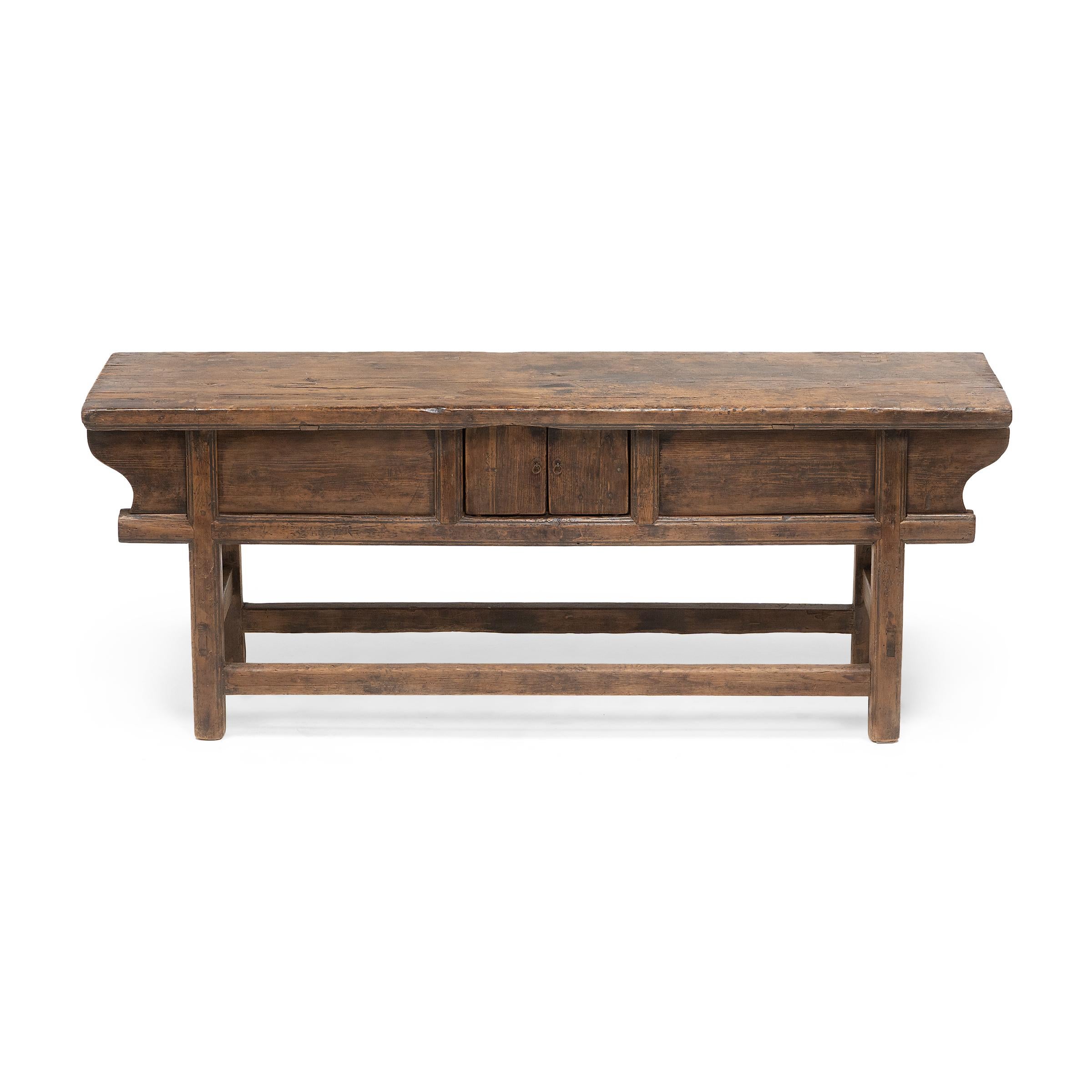 Pine Provincial Chinese Dongbei Table, c. 1900 For Sale