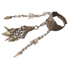 Antique Chinese Double Butterfly & Gourd Charm Ring, c. 1900