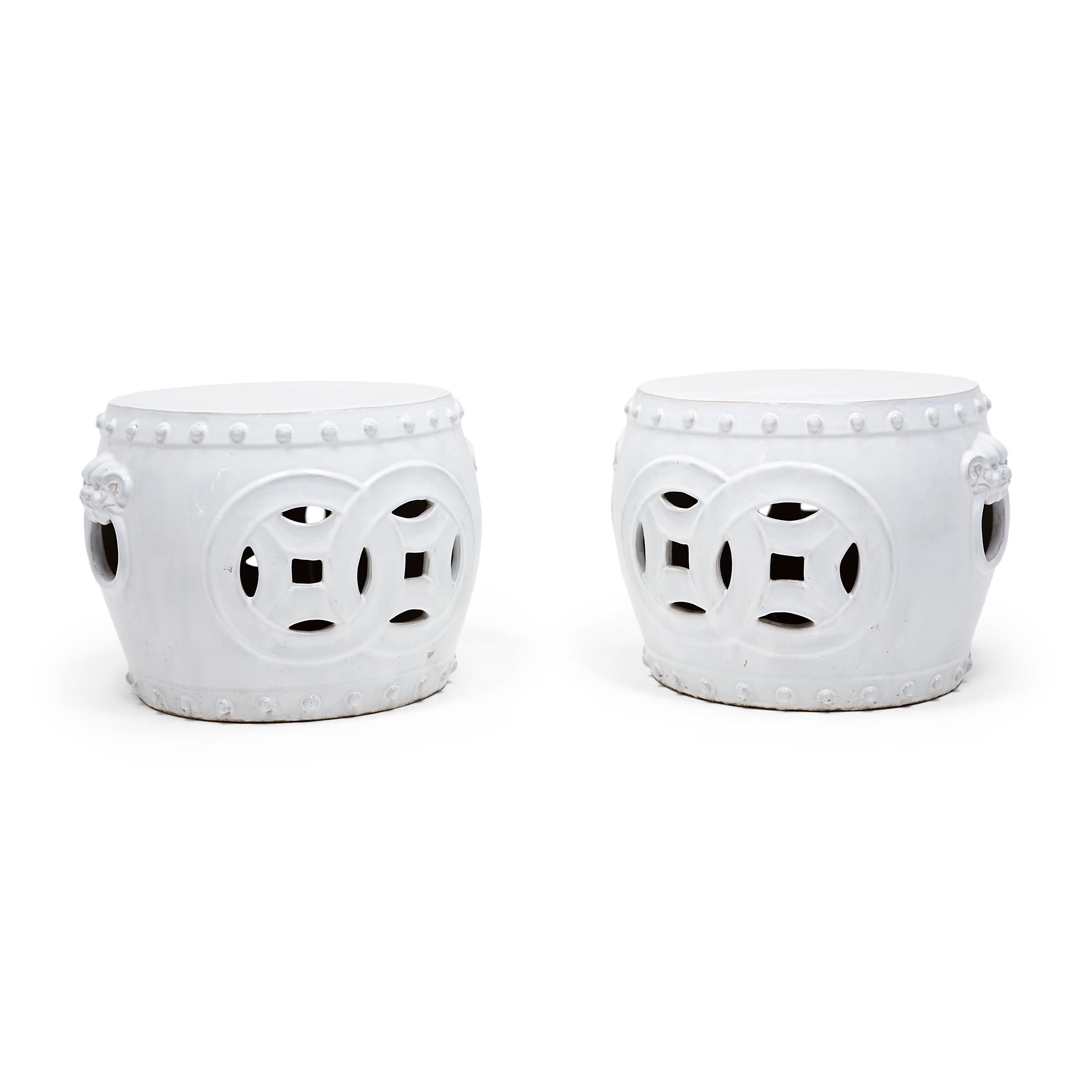 Chinese Double Coin Garden Stool For Sale 1