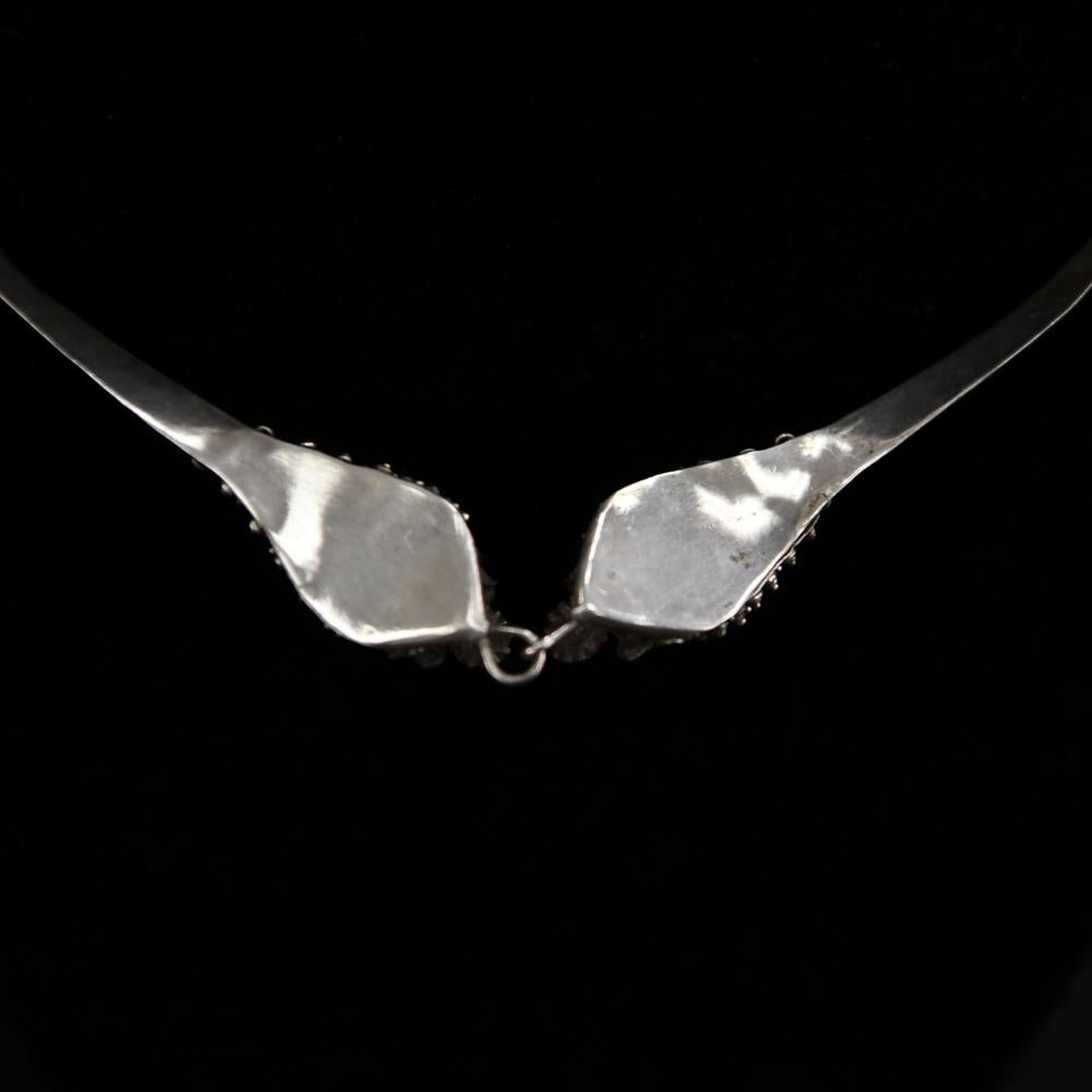 Chinesischer Doppeldrache Silber und Amethyst Halsband im Angebot 4