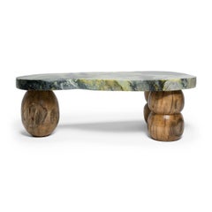 Chinesischer Meditations-Steintisch mit doppeltem Kürbis