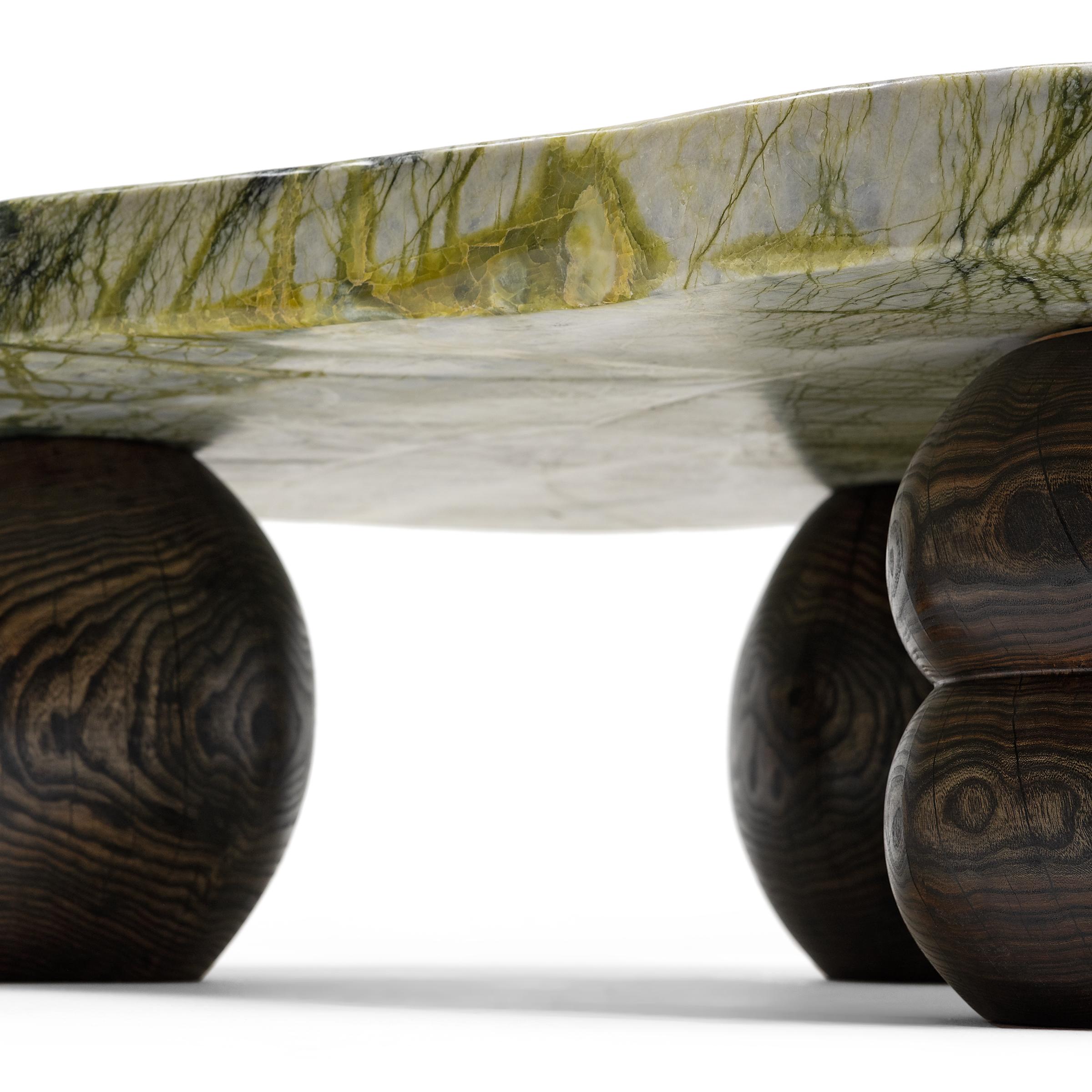 Contemporary Chinese Double Gourd Meditation Stone Table