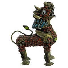 Chinese Dragon Foo Dog Lion Perfume Bottle, Vintage