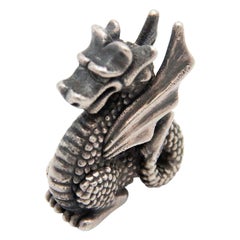 Chinese dragon miniature in silver