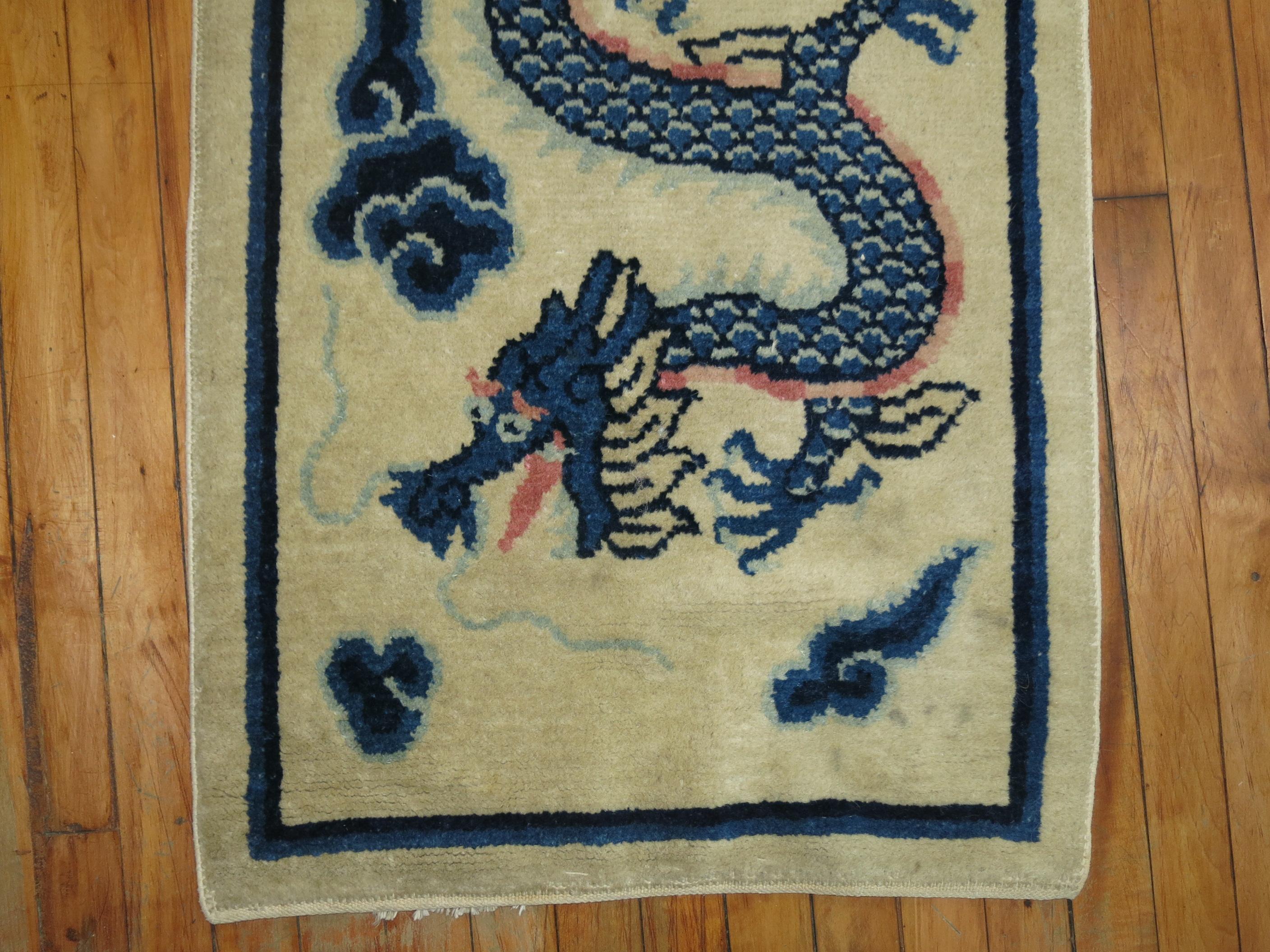 Chinese Export Chinese Dragon Peking Rug