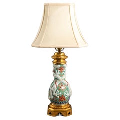 Chinese Dragon Vase Gilt Metal Mounted Lamp