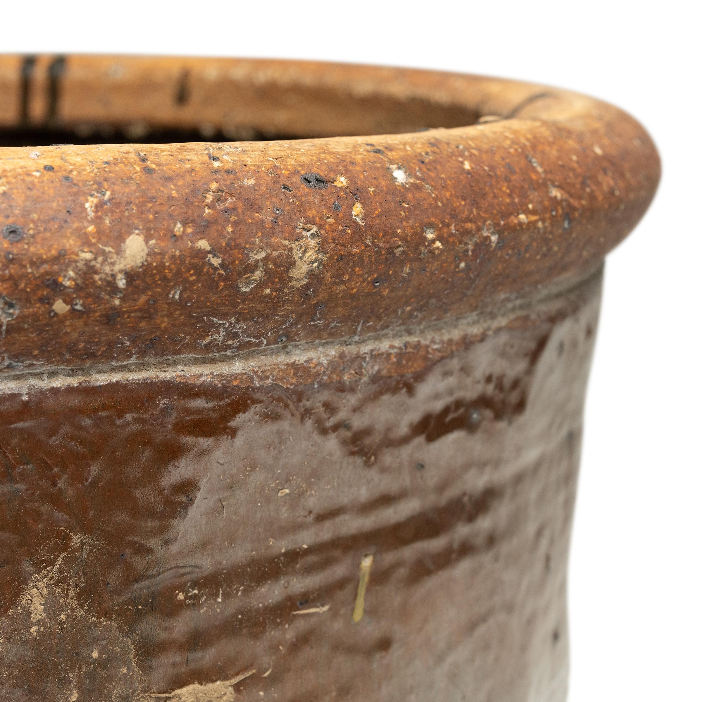 Qing Peschiera cinese con smalto a goccia, 1850 ca. in vendita