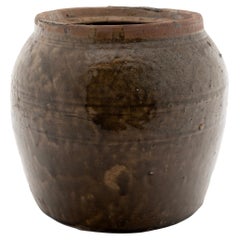 Chinese Drip Glaze Kitchen Jar, circa 1900