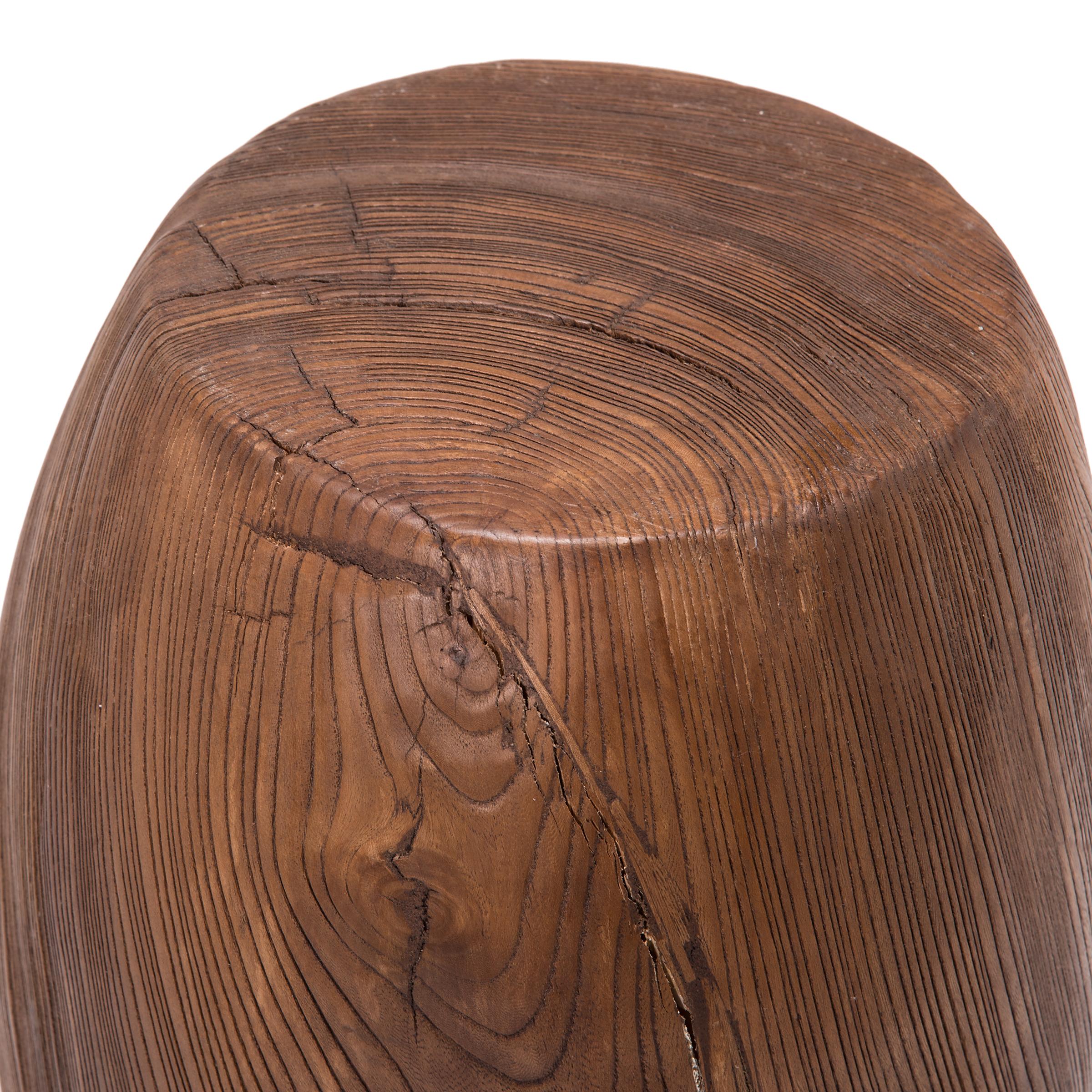Elm Chinese Drum Barrel Table