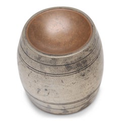 Chinesisches Opiummaß in Trommelform, um 1850
