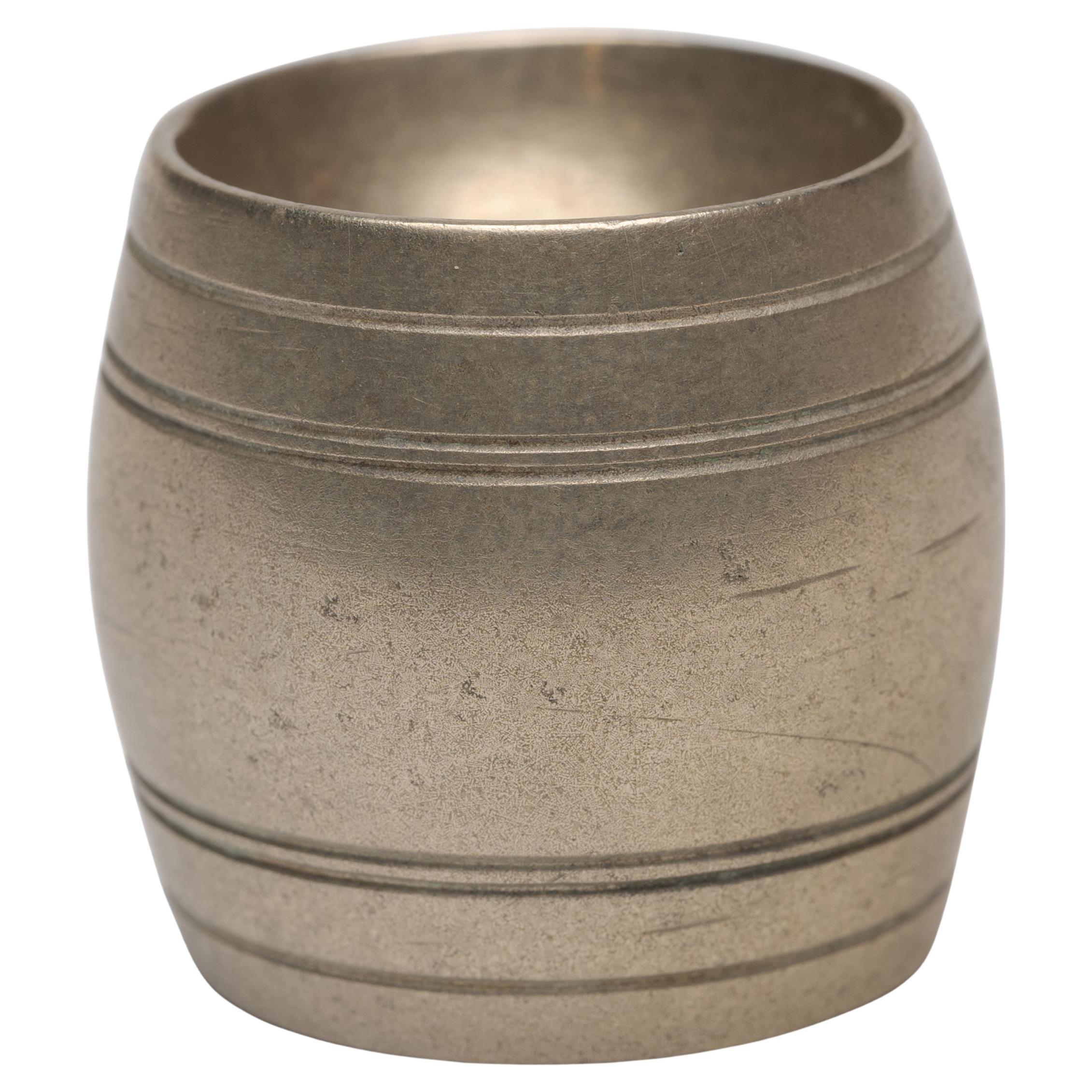 Chinese Drum-Form Opium Measure, c. 1900 For Sale