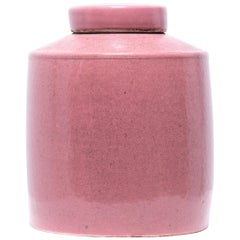 Chinese Dusty Rose Tea Shop Jar