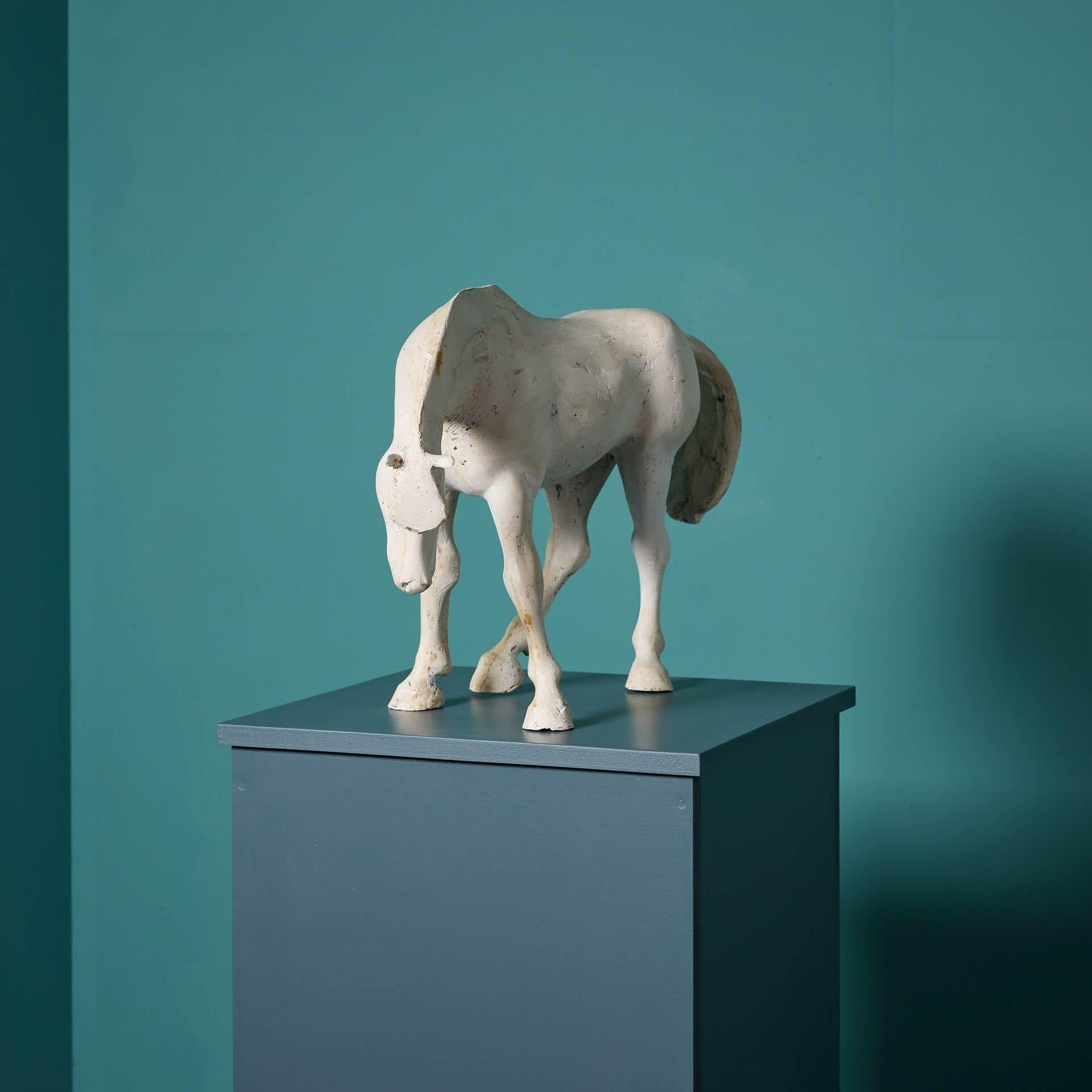 Chinese Dynamic Style Horse Maquette by John W. Mills (1933-2023) In Fair Condition For Sale In Wormelow, Herefordshire
