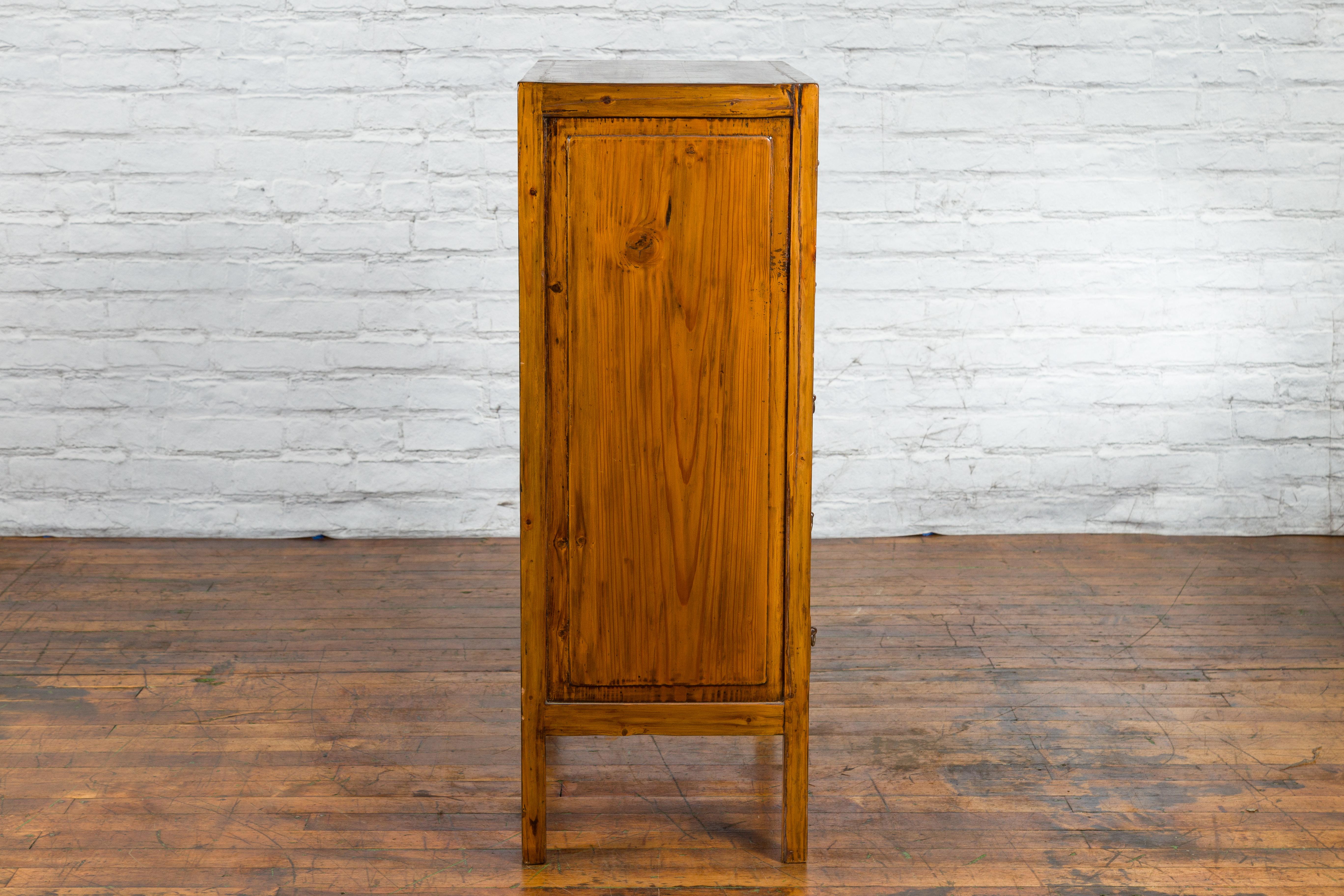 Chinese Early 20th Century Apothecary Cabinet with 15 Drawers and Brown Patina 8
