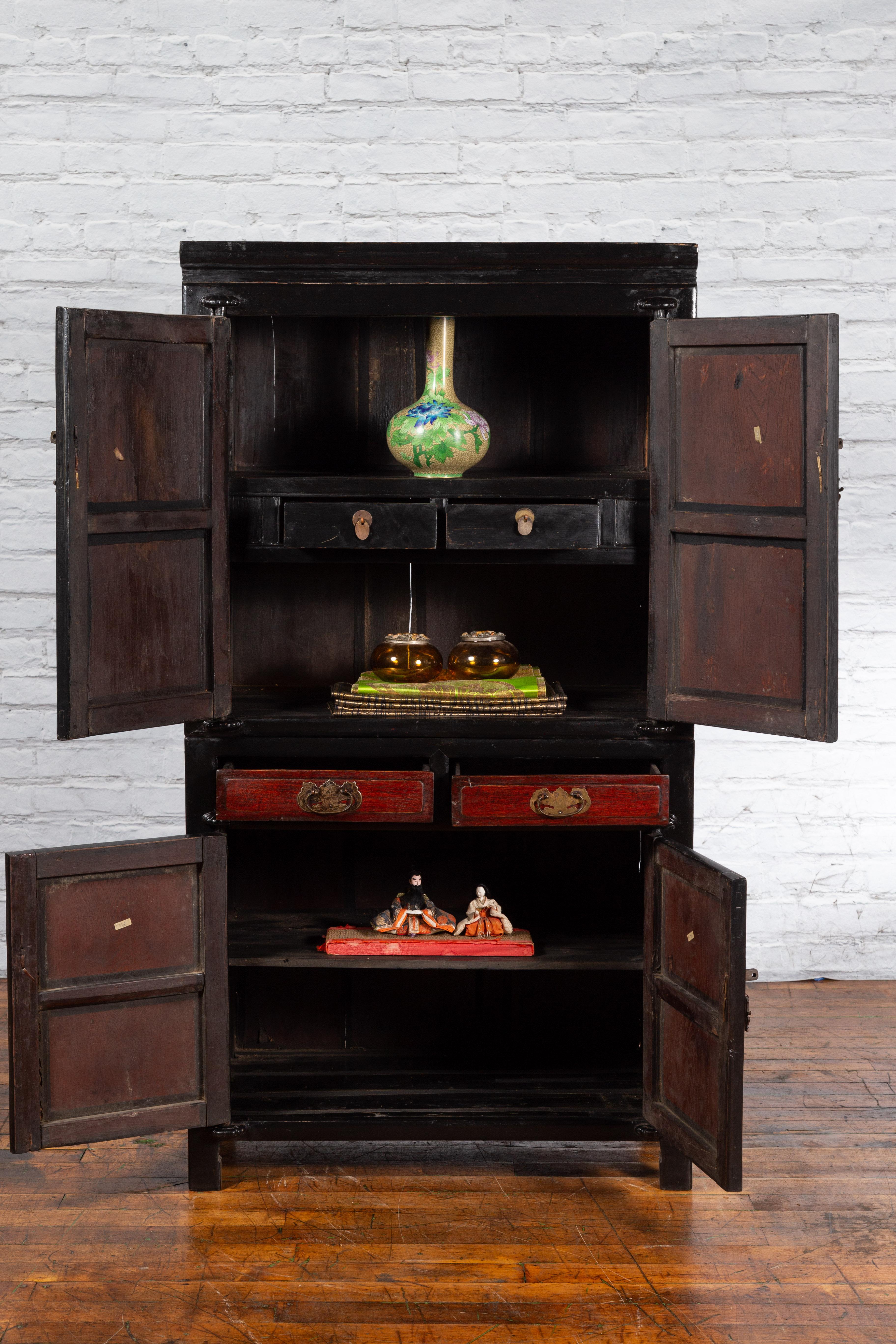 black lacquer chinese cabinet