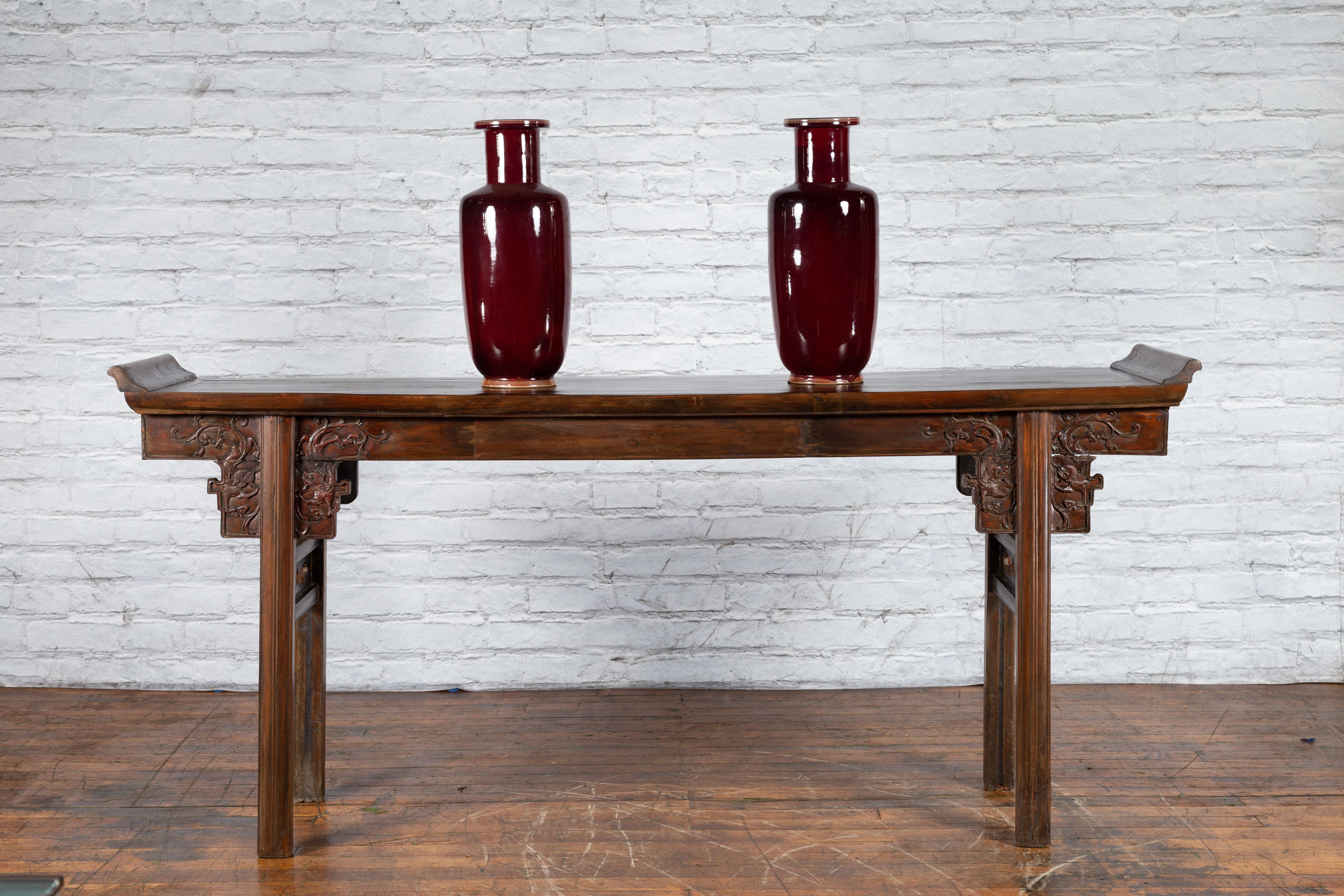 elmwood console table