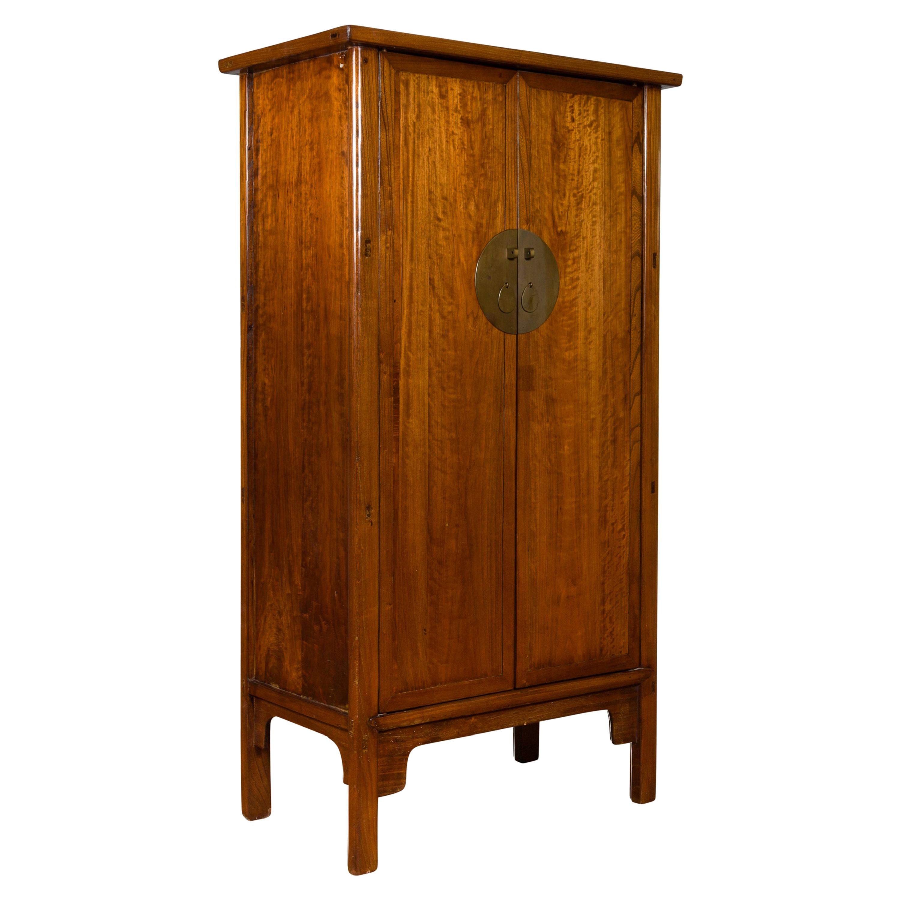 Chinese Early 20th Century Elmwood Noodle Cabinet with Retrofitted Interior