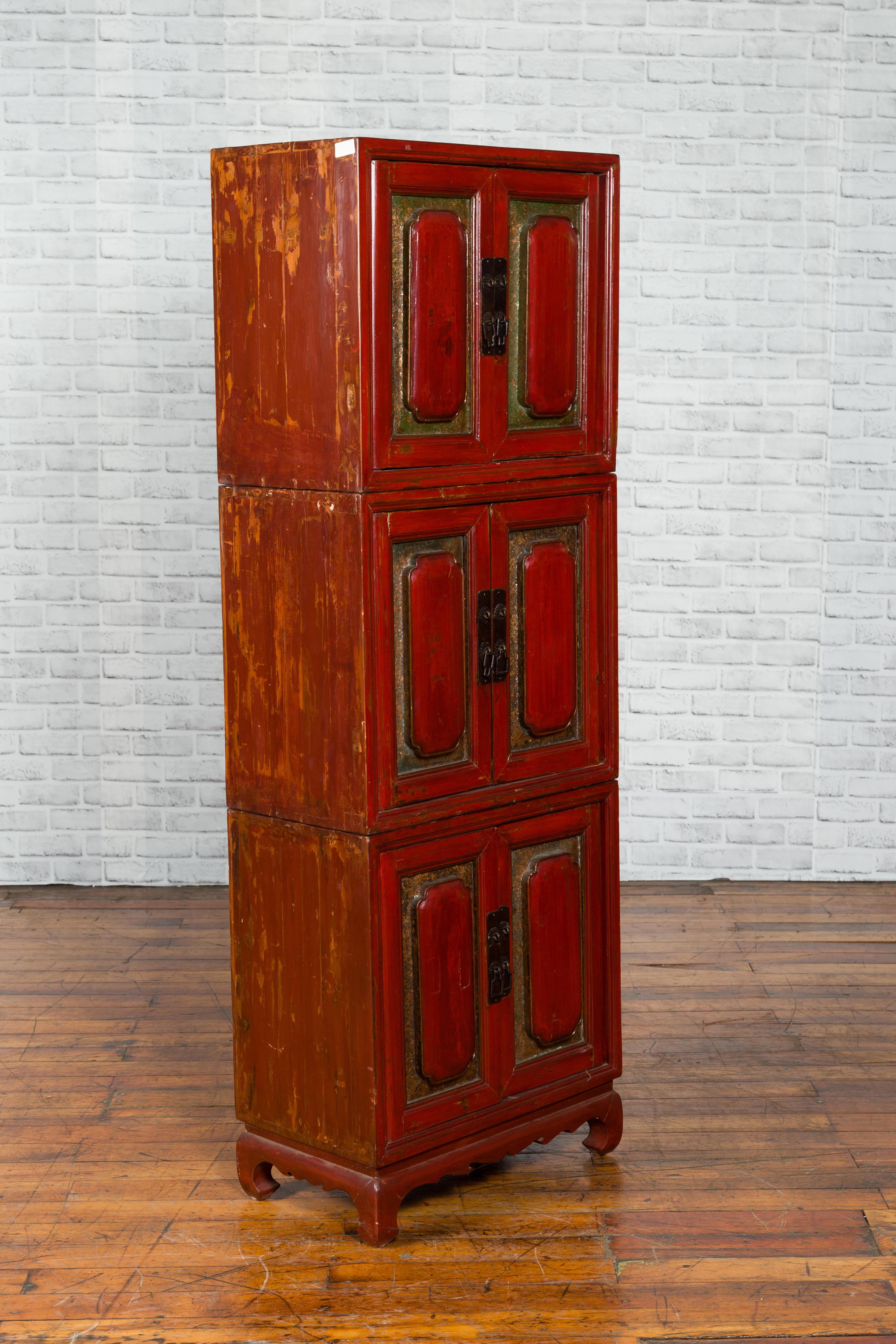 red china cabinet