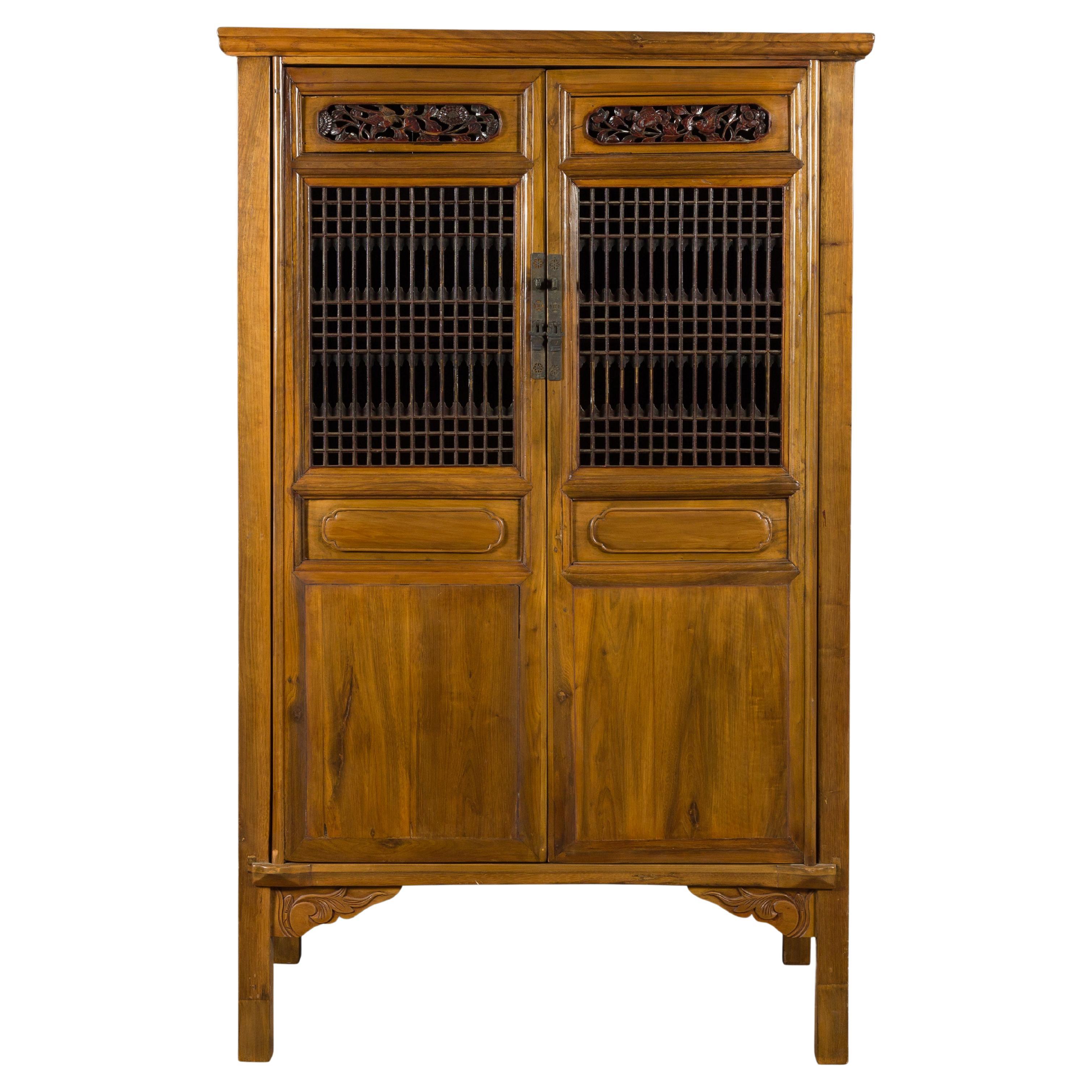 Early 20th C Tall Narrow Chinese with Painted Opera Scenes For Sale at 1stDibs