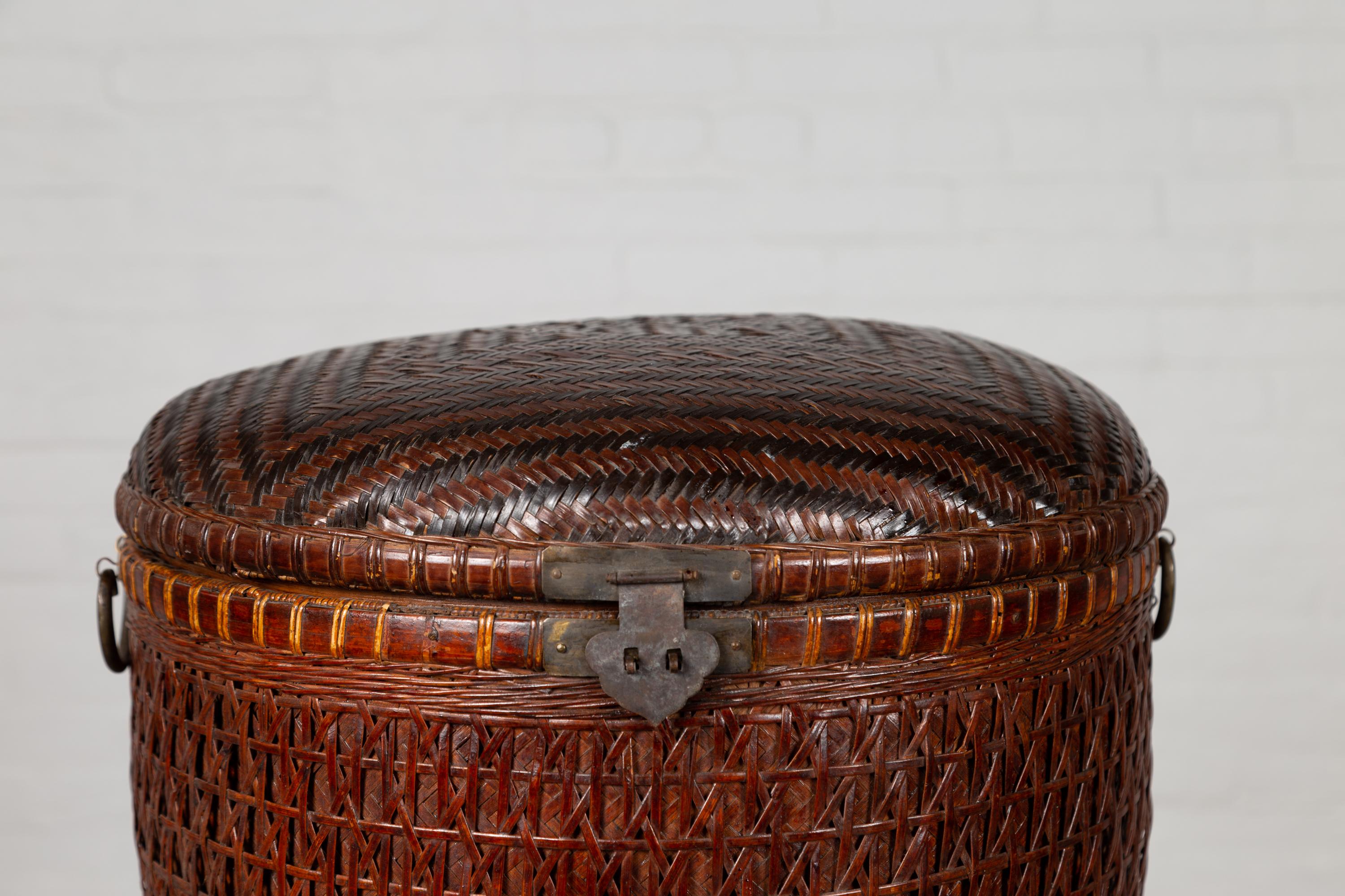 decorative basket with lid