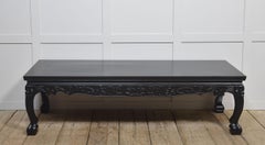 Chinese ebonised low coffee table