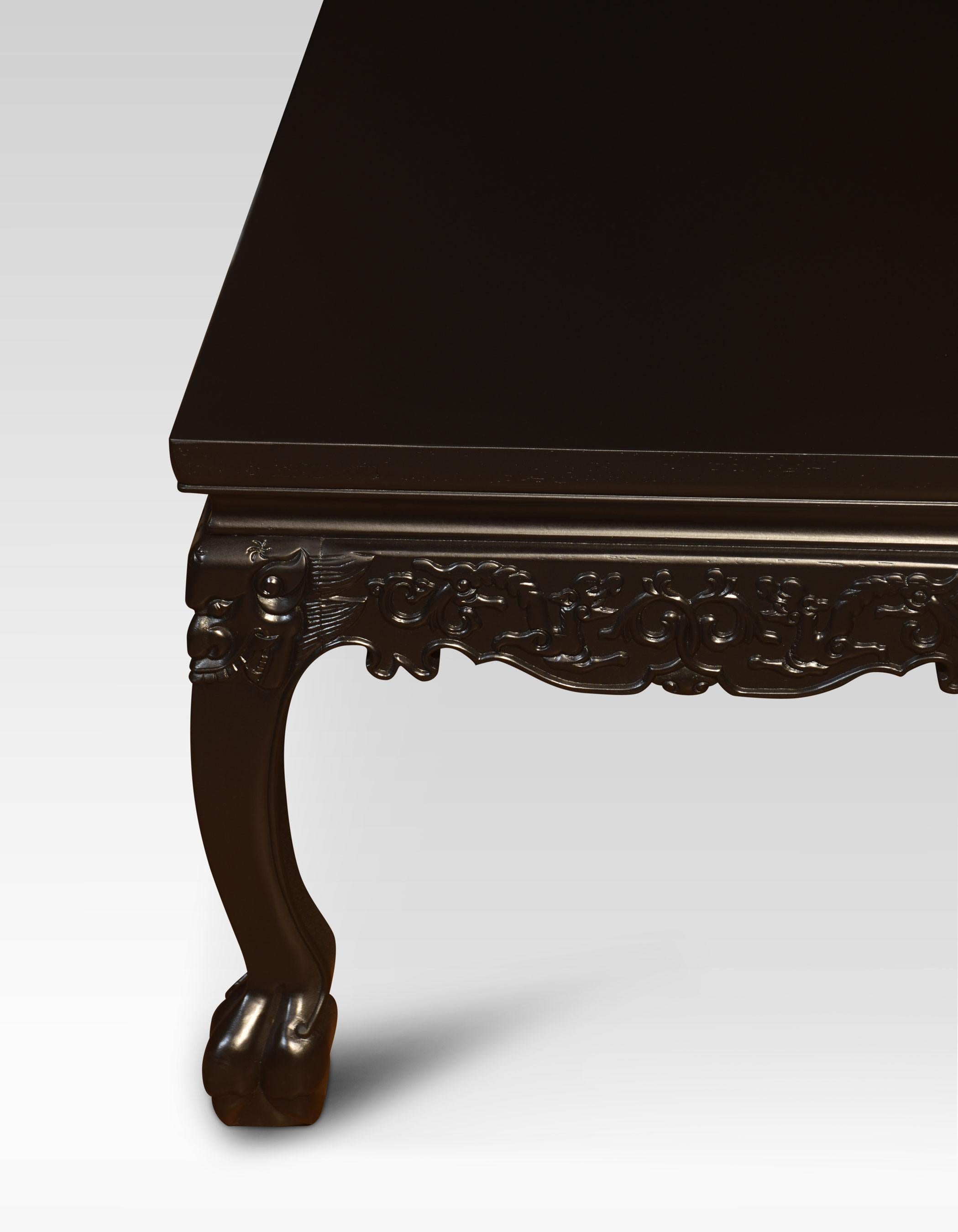 20th Century Chinese ebonised low coffee table For Sale