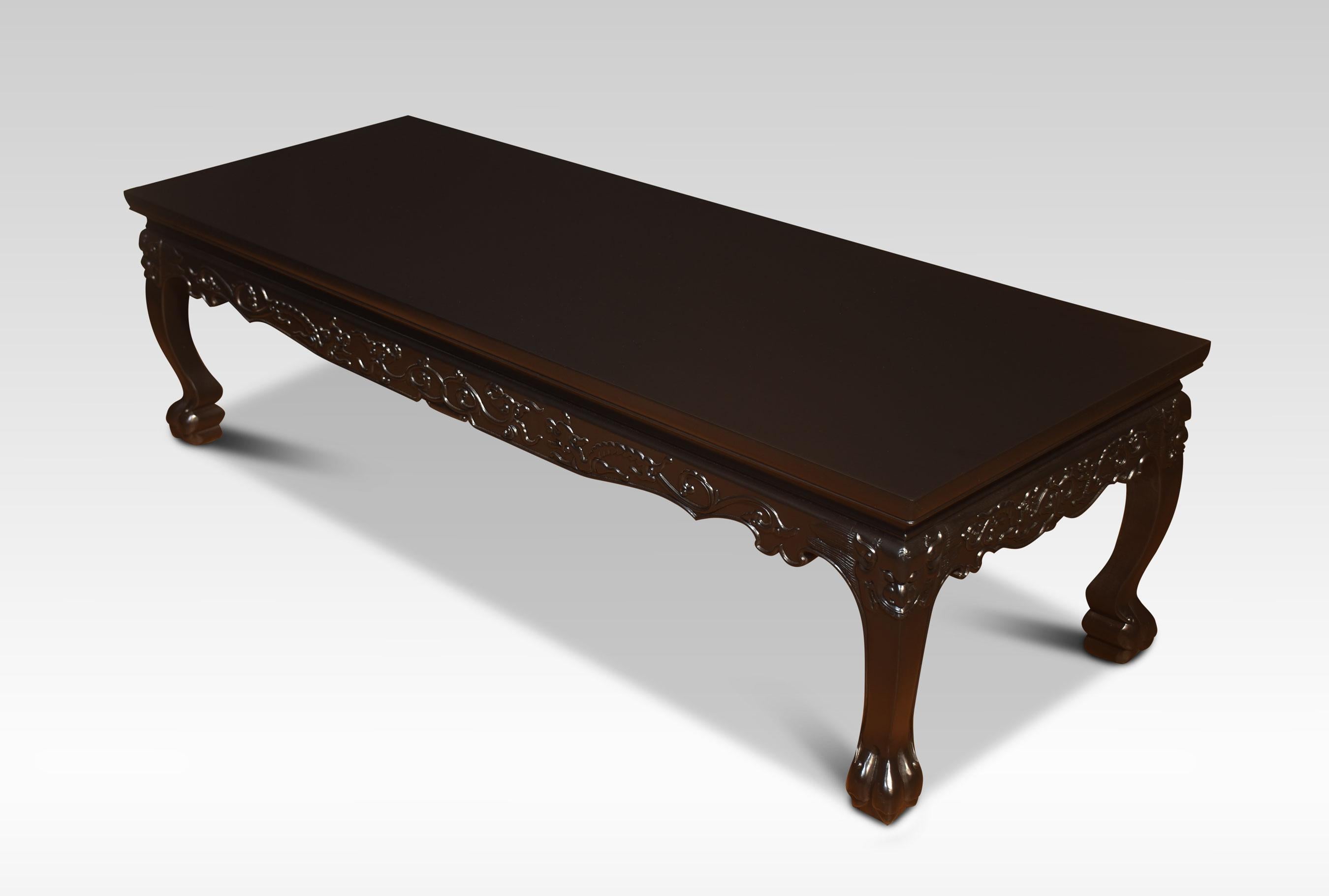 Chinese ebonised low coffee table For Sale